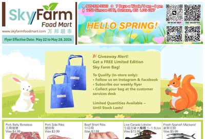 SkyFarm Food Mart Flyer May 22 to 28