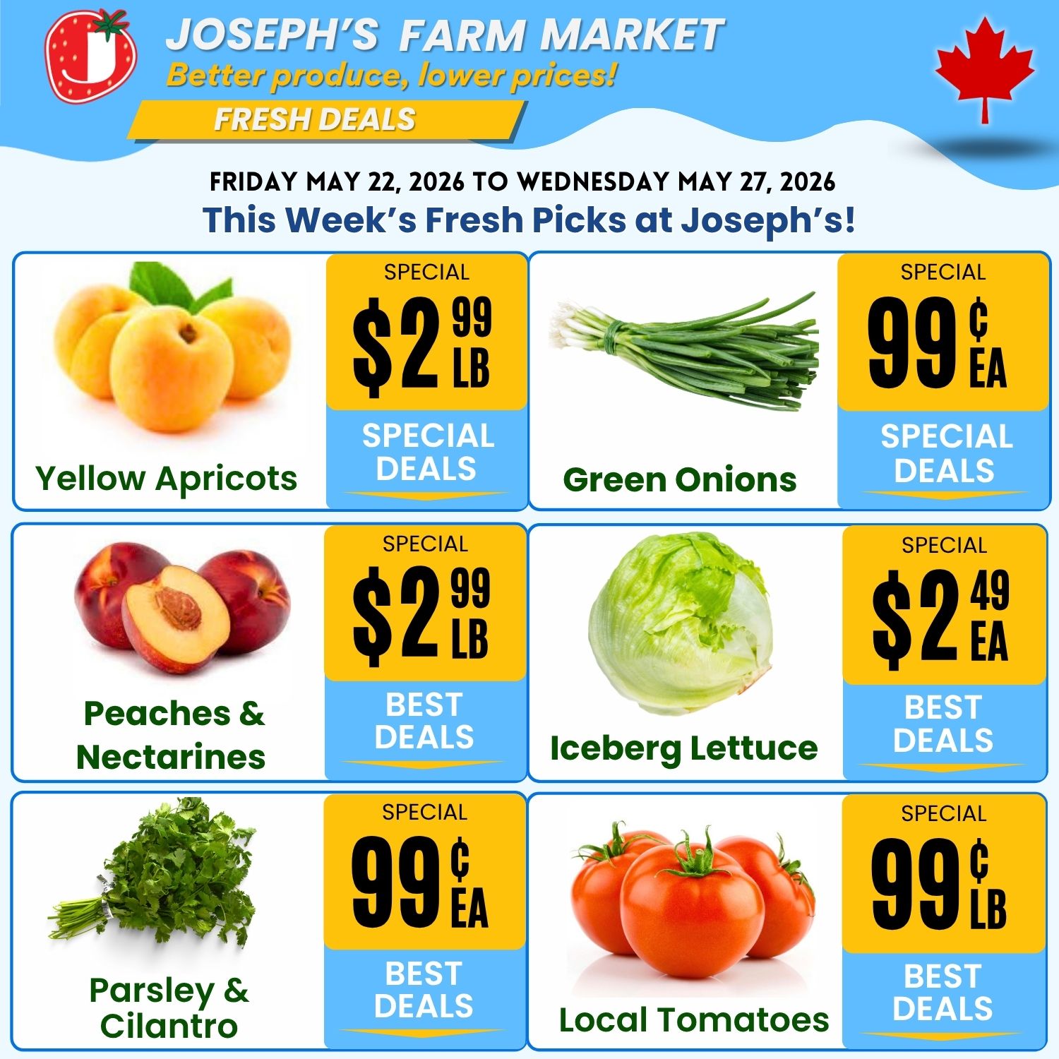 Joseph's Farm Market Flyer May 22 to 27