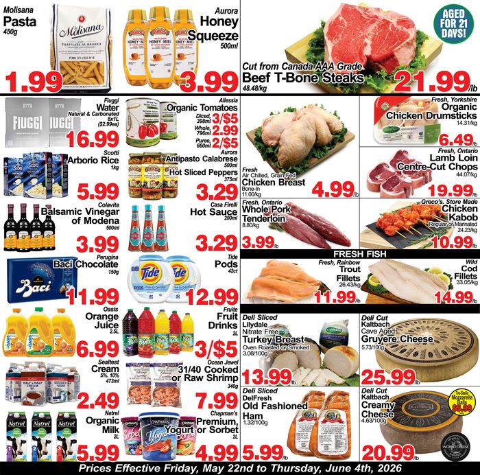 Greco's Fresh Market Flyer May 22 to June 4