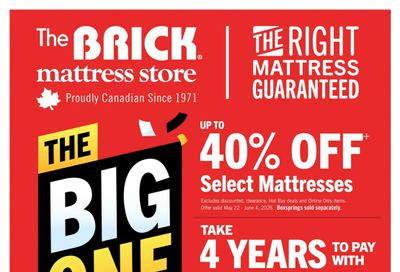 The Brick Mattress Store Flyer May 22 to June 4