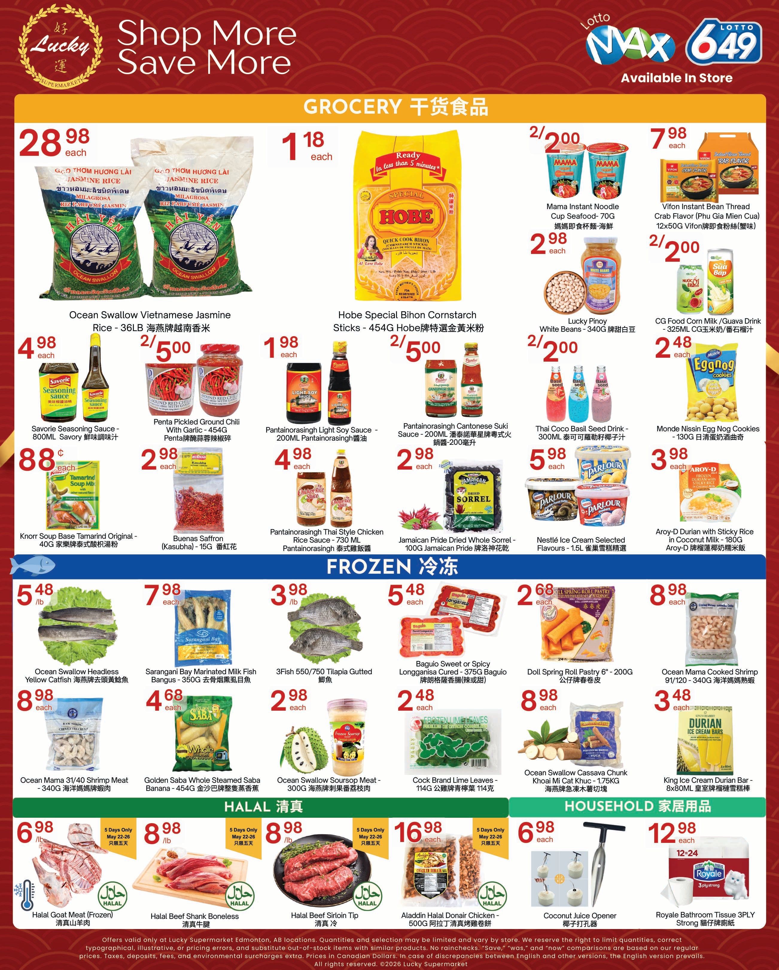 Lucky Supermarket (Edmonton) Flyer May 22 to 28