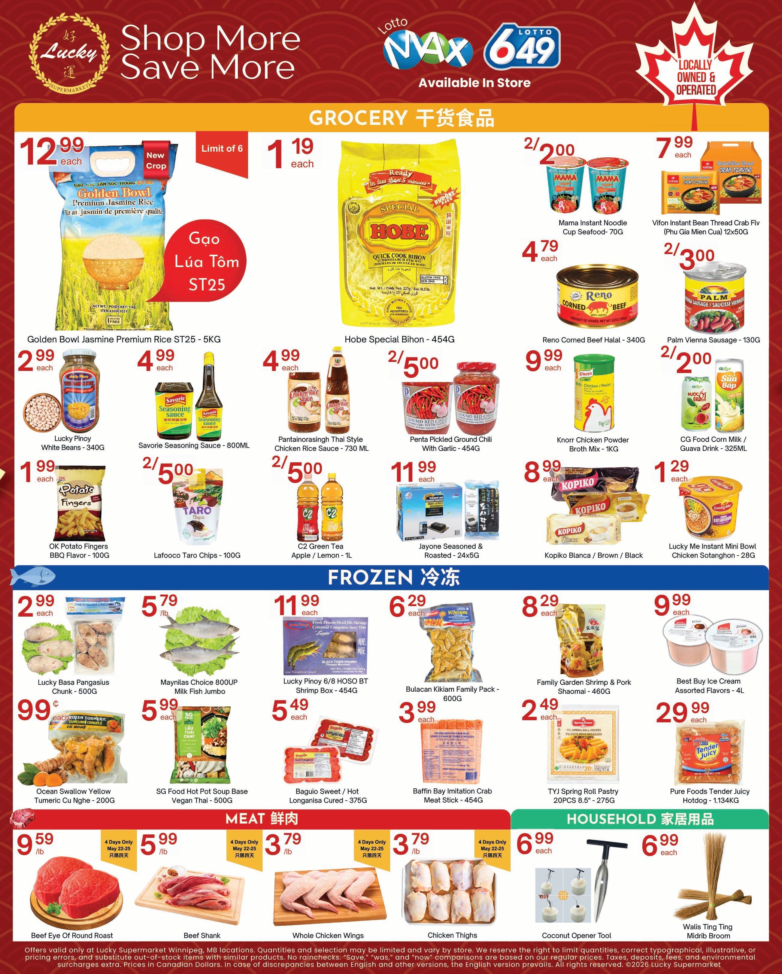 Lucky Supermarket (Winnipeg) Flyer May 22 to 28