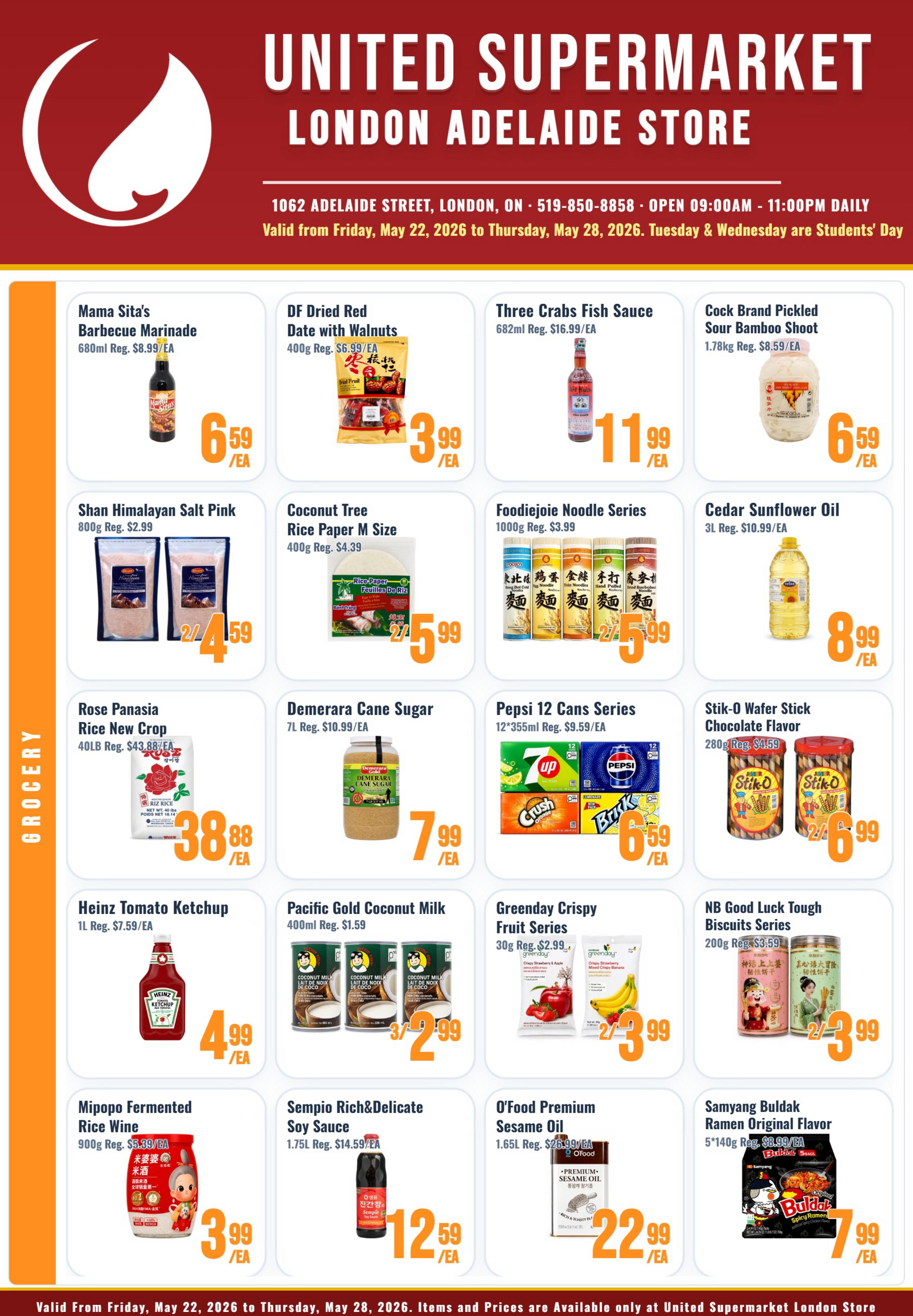 United Supermarket (London) Flyer May 22 to 28