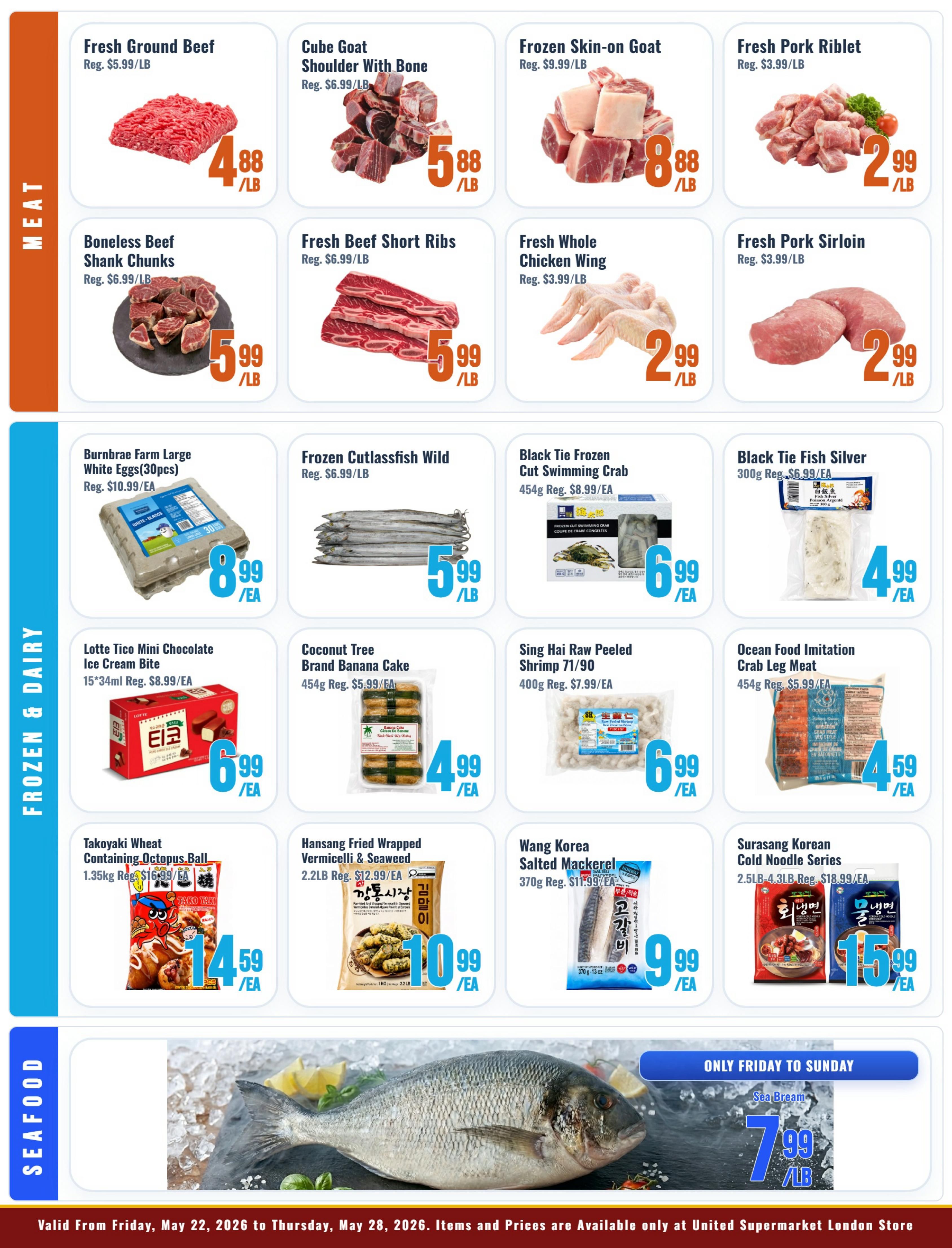 United Supermarket (London) Flyer May 22 to 28
