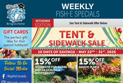 Big Al's (Kitchener) Weekly Specials May 22 to 28