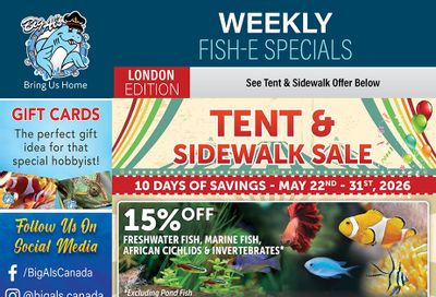 Big Al's (London) Weekend Specials May 22 to 31