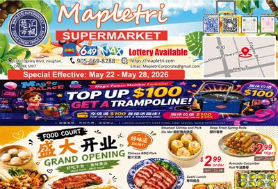 Mapletri Supermarket Flyer May 22 to 28