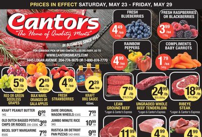 Cantor's Meats Flyer May 23 to 29
