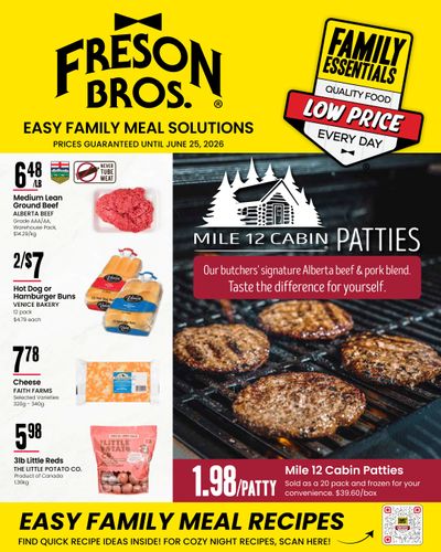 Freson Bros. Family Essentials Flyer May 29 to June 25
