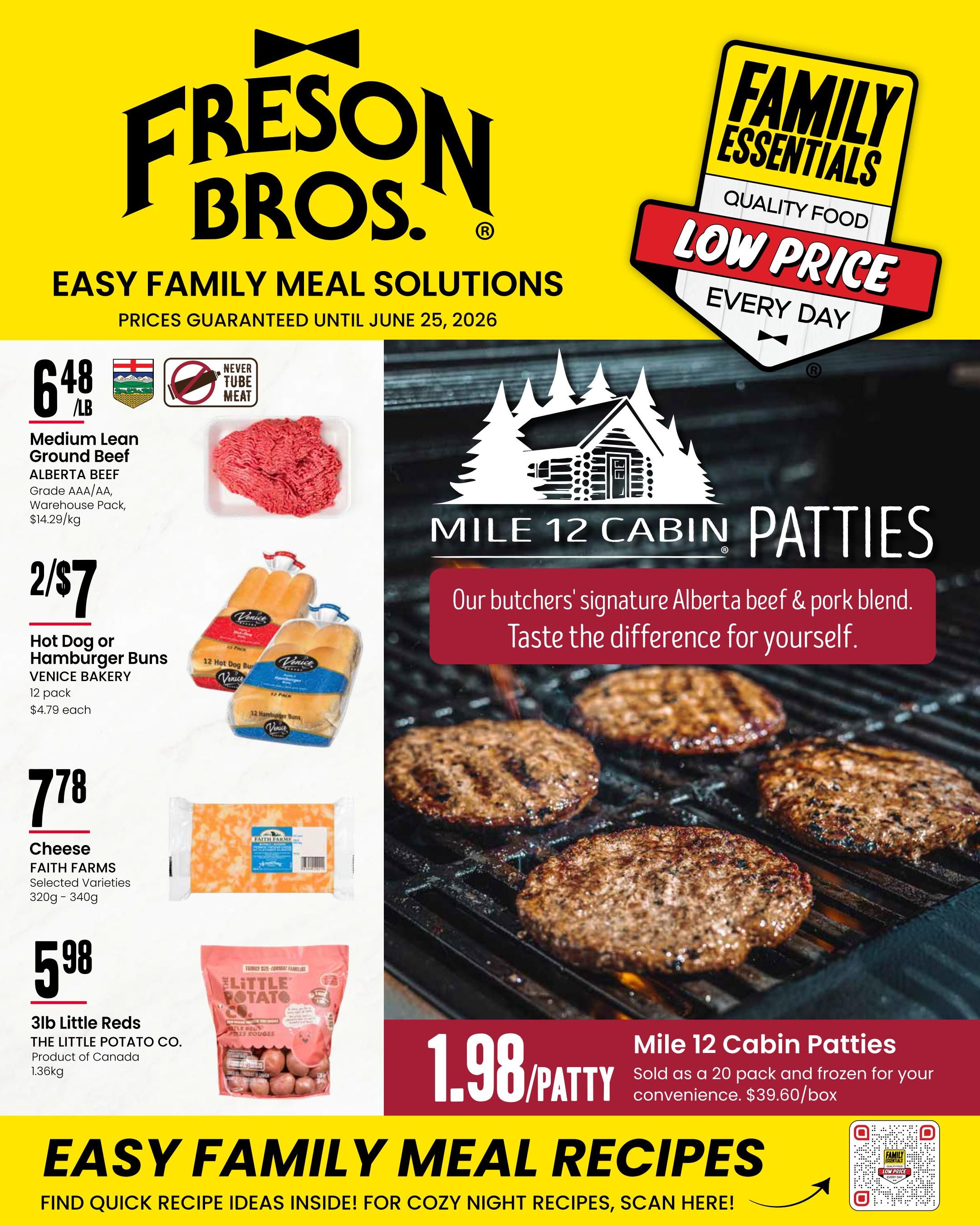 Freson Bros. Family Essentials Flyer May 29 to June 25