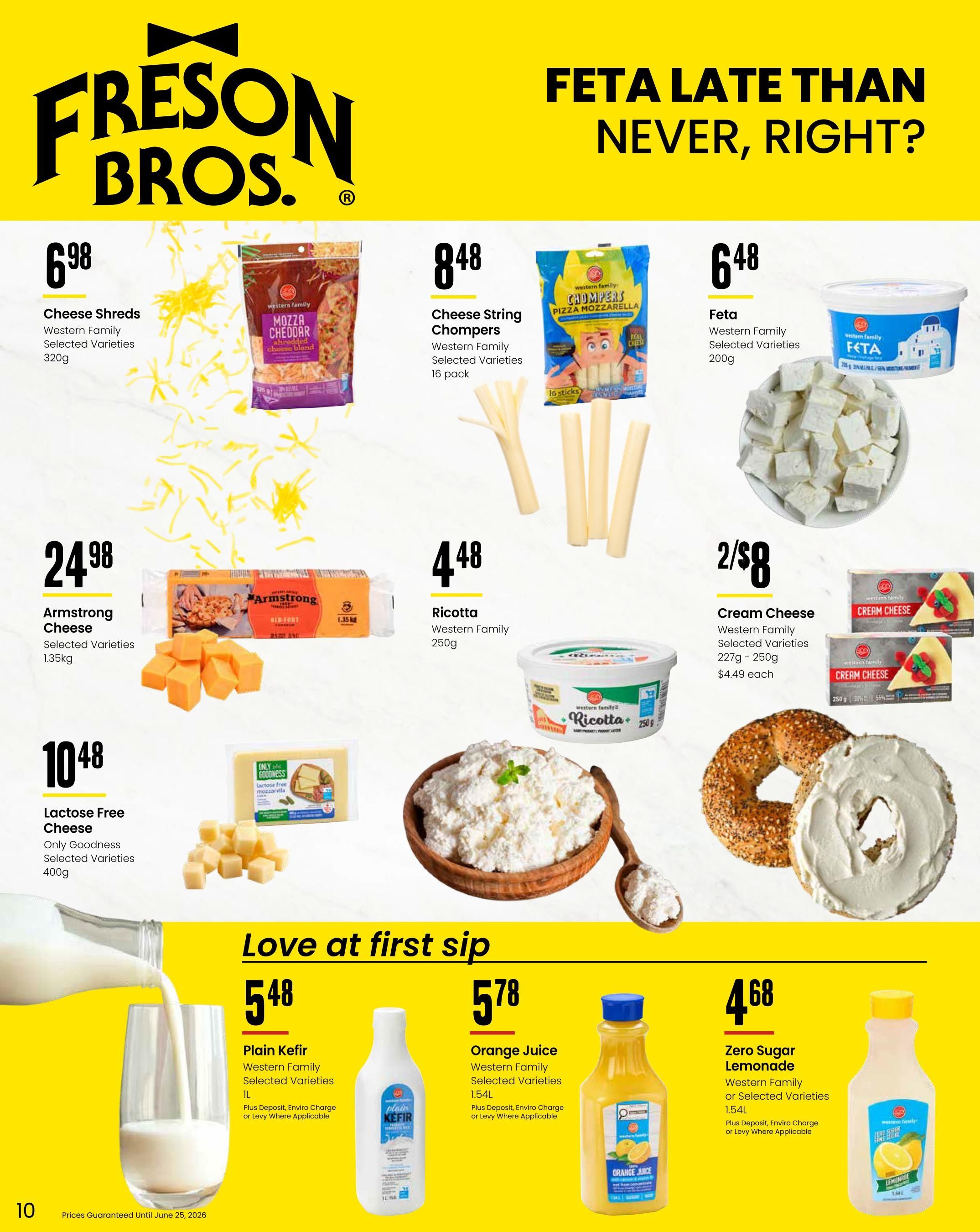 Freson Bros. Family Essentials Flyer May 29 to June 25