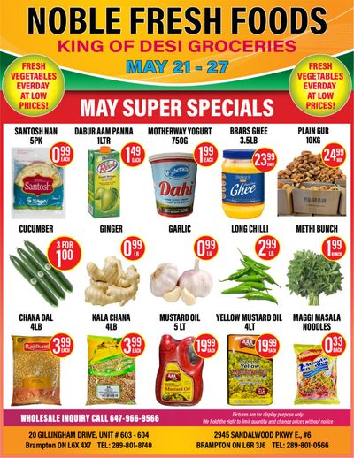 Noble Fresh Foods Flyer May 21 to 27