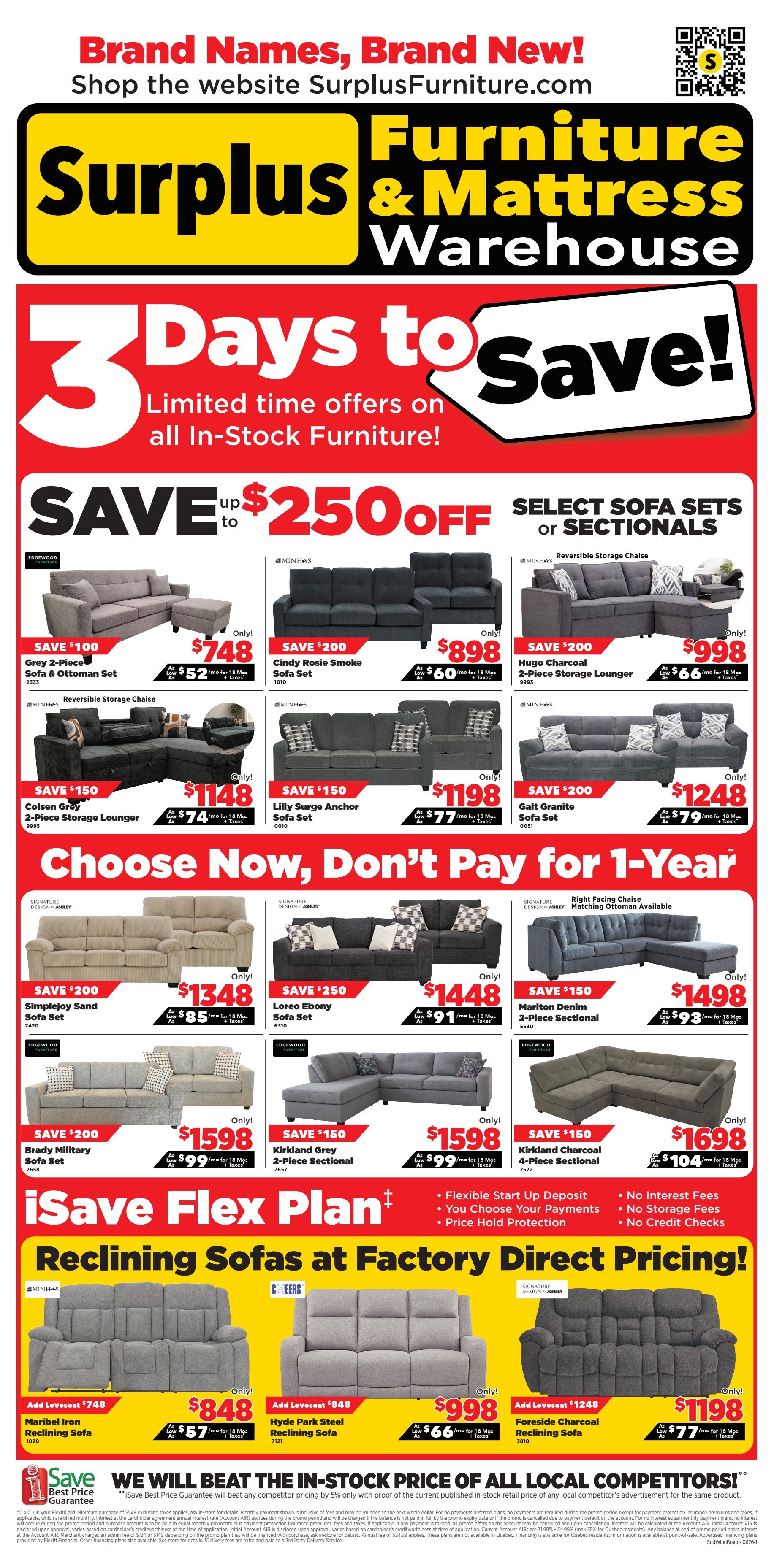 Surplus Furniture & Mattress Warehouse (Winnipeg, Brandon) Flyer May 25 to 31
