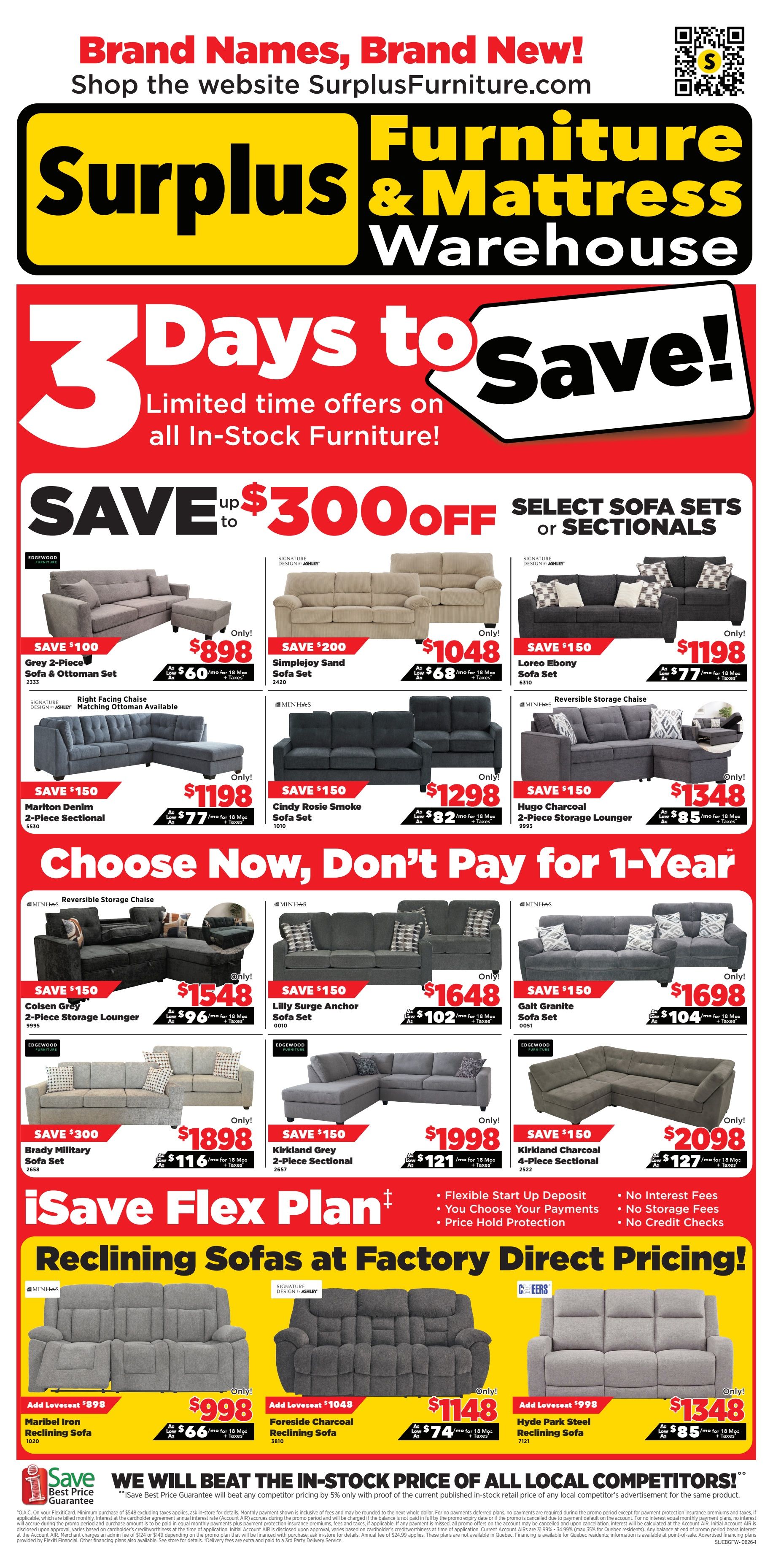 Surplus Furniture & Mattress Warehouse (St. John's, Corner Brook, Grand Falls Windsor) Flyer May 25 to 31