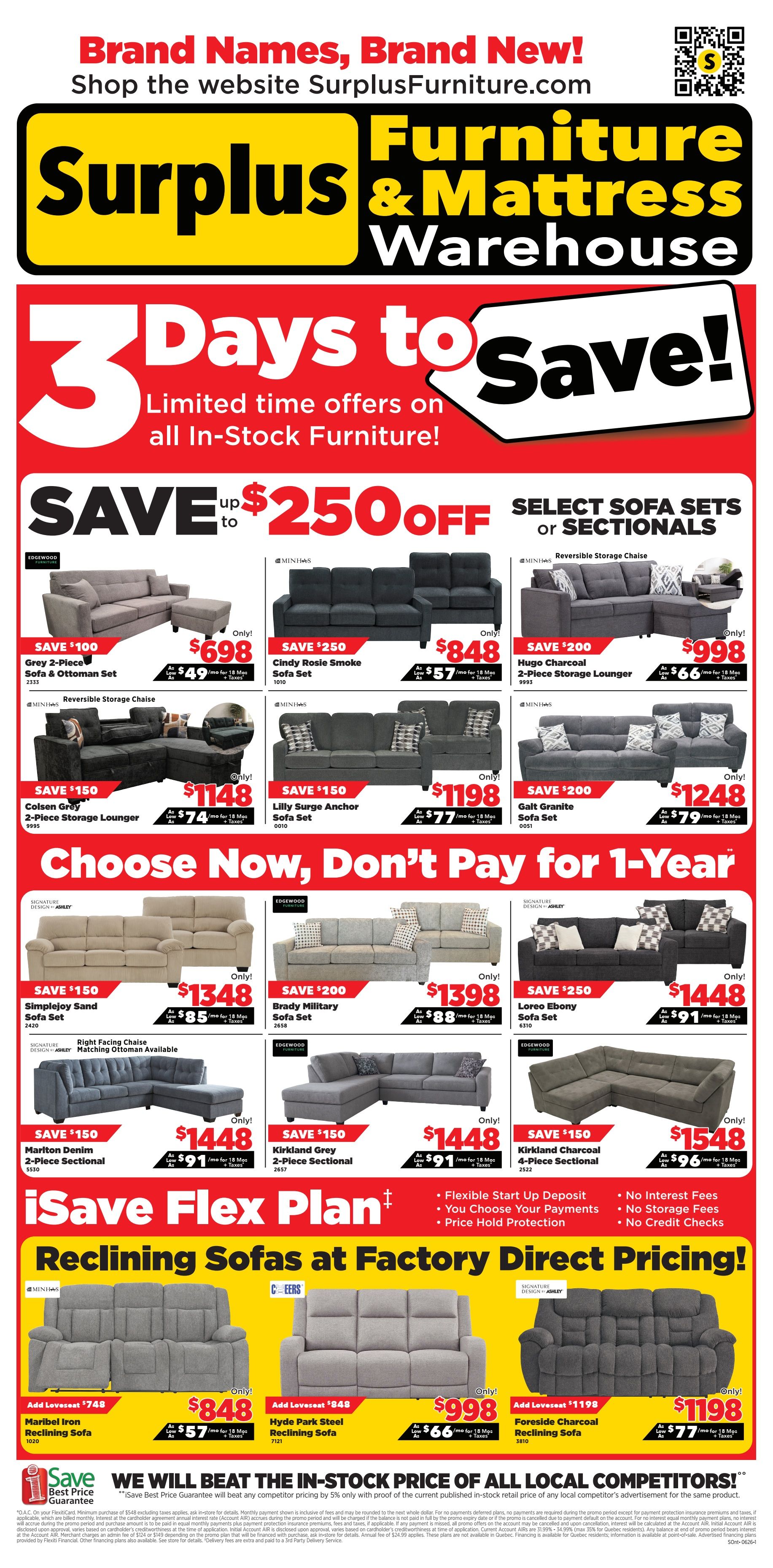 Surplus Furniture & Mattress Warehouse (S. ON) Flyer May 25 to 31