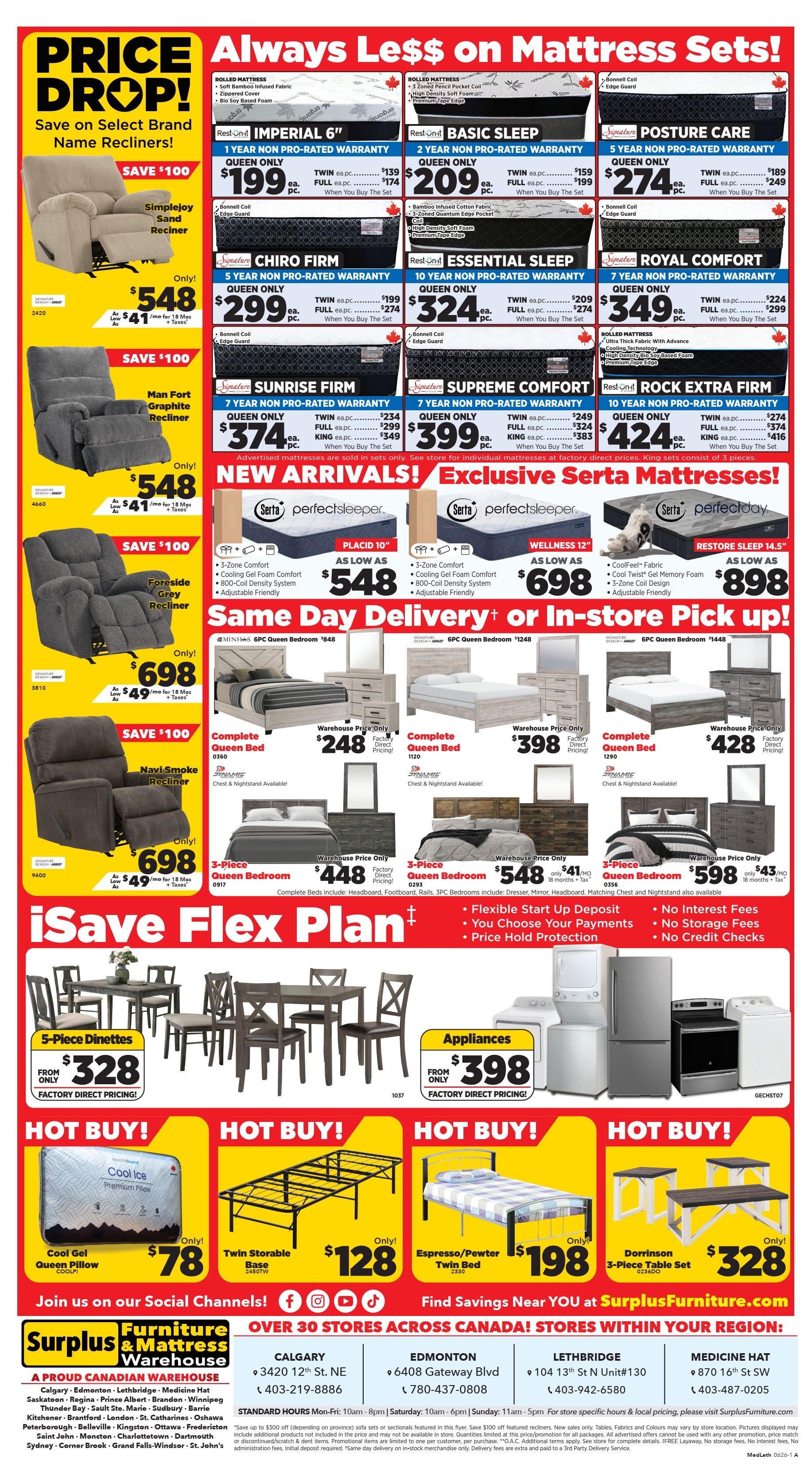 Surplus Furniture & Mattress Warehouse (Medicine Hat) Flyer May 25 to 31