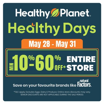 Healthy Planet Flyer May 28 to 31