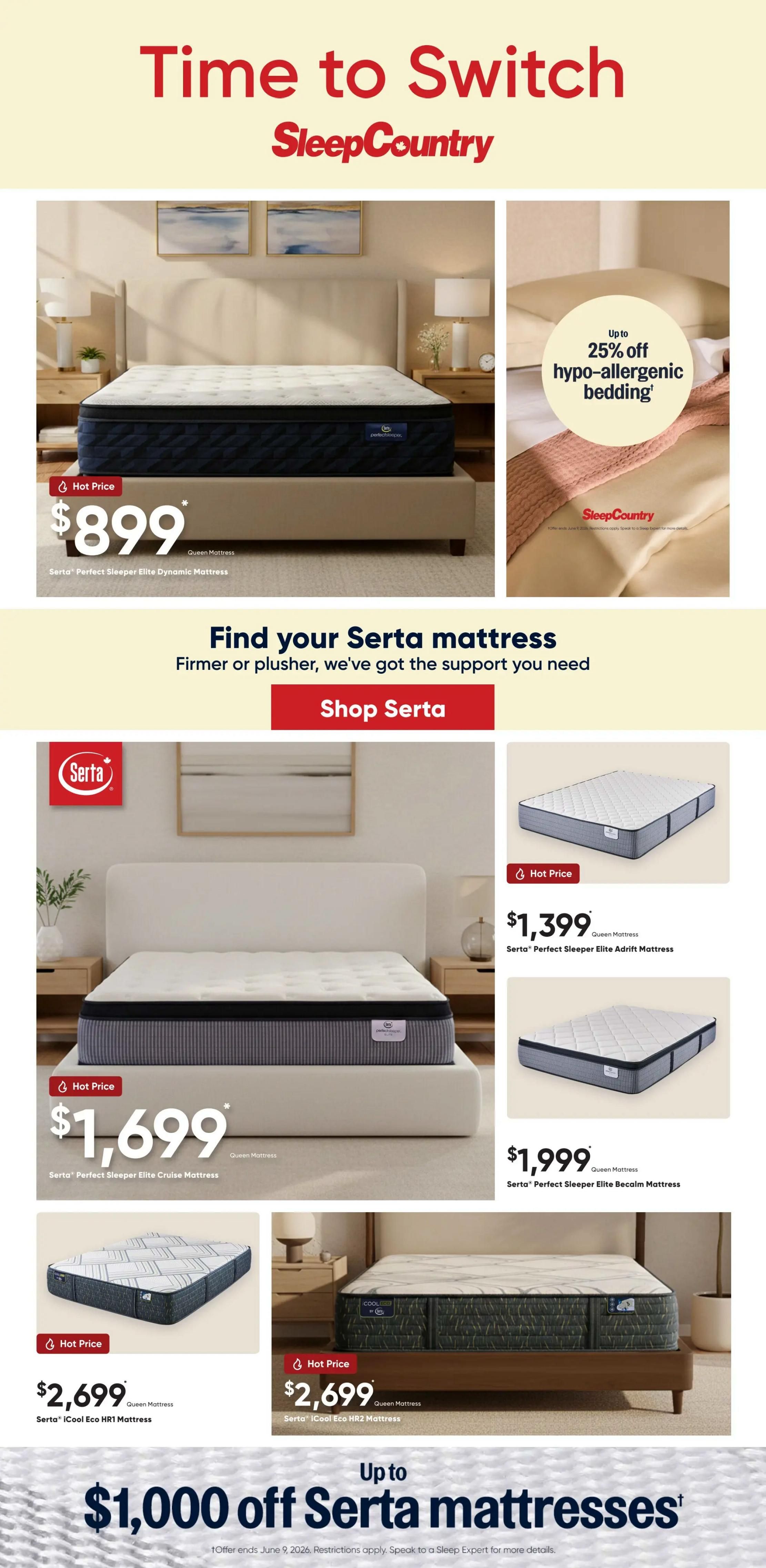 Sleep Country Flyer May 27 to June 2