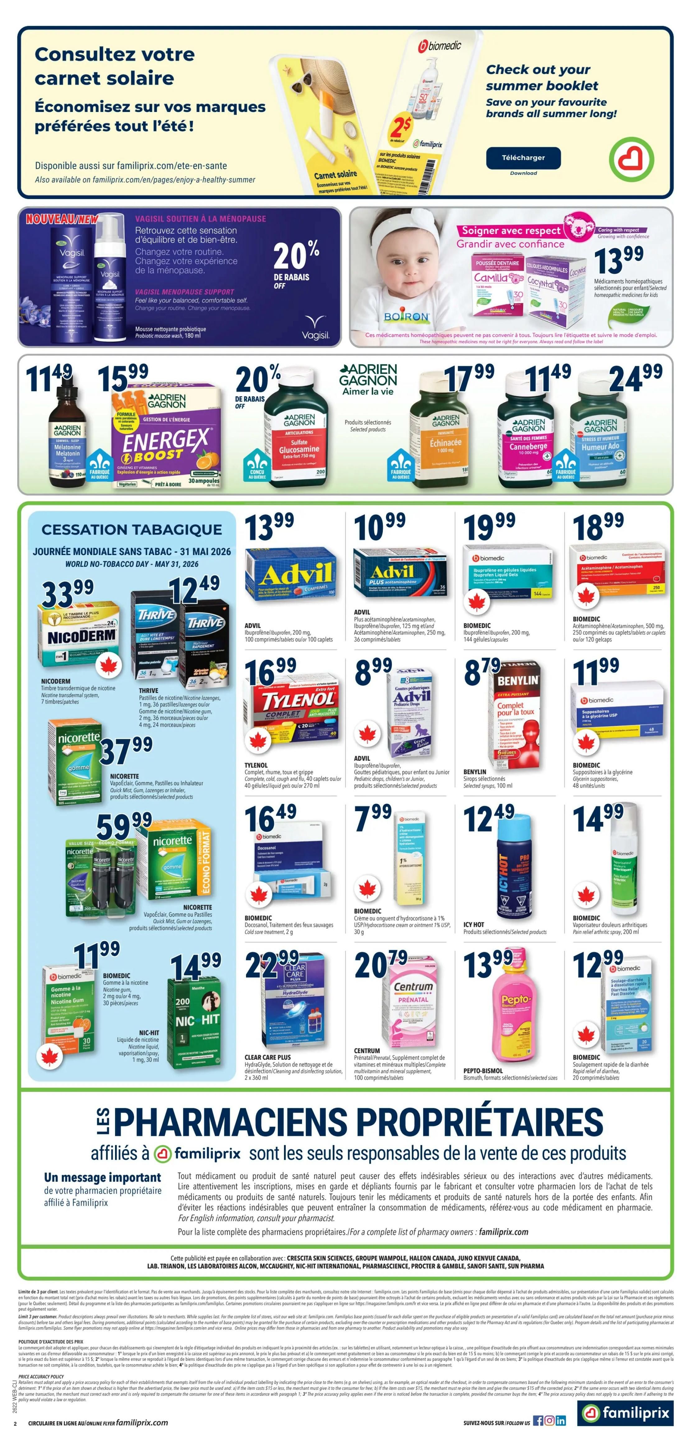 Familiprix Clinique Flyer May 28 to June 3
