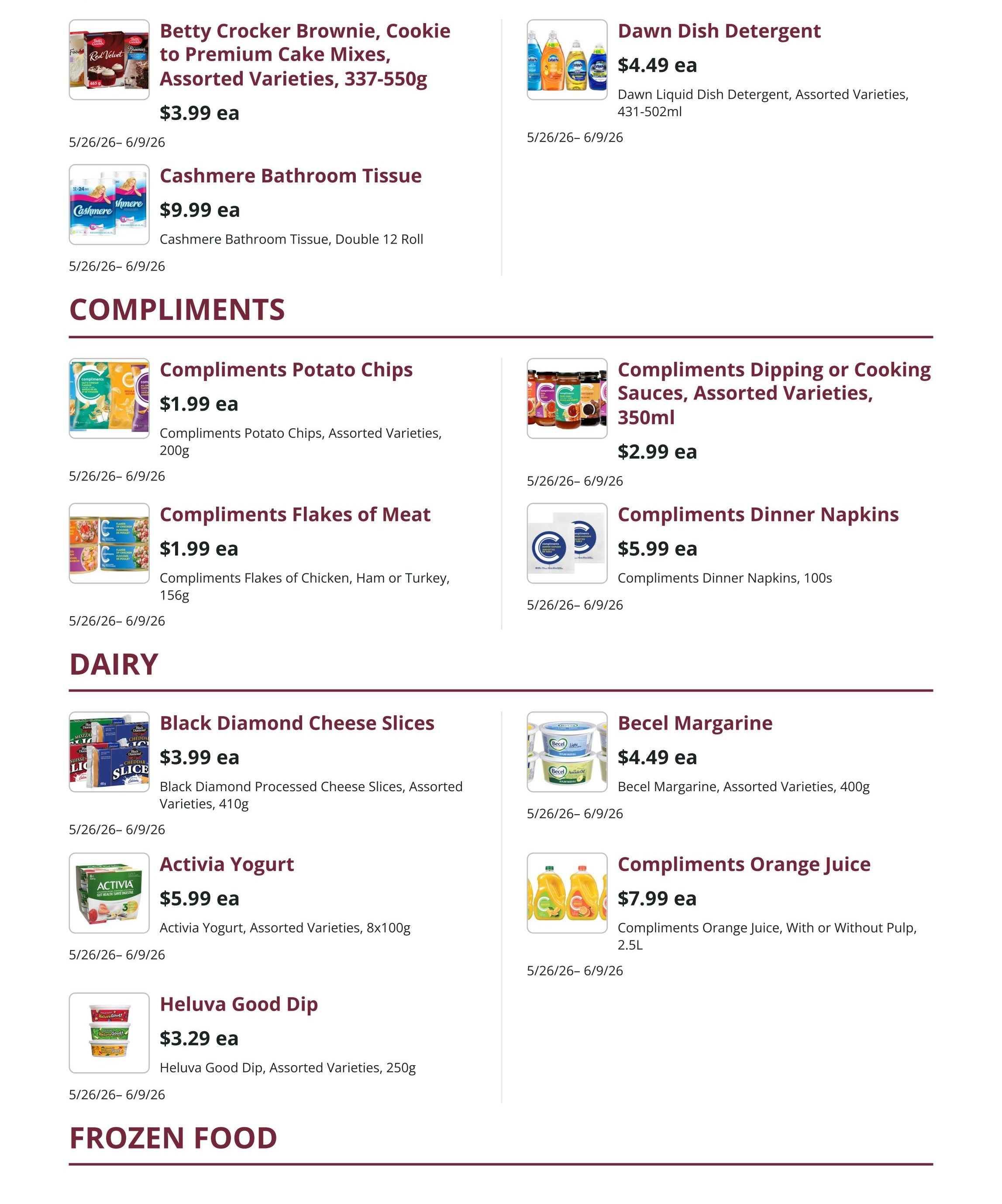 Kudrinko's Flyer May 26 to June 9