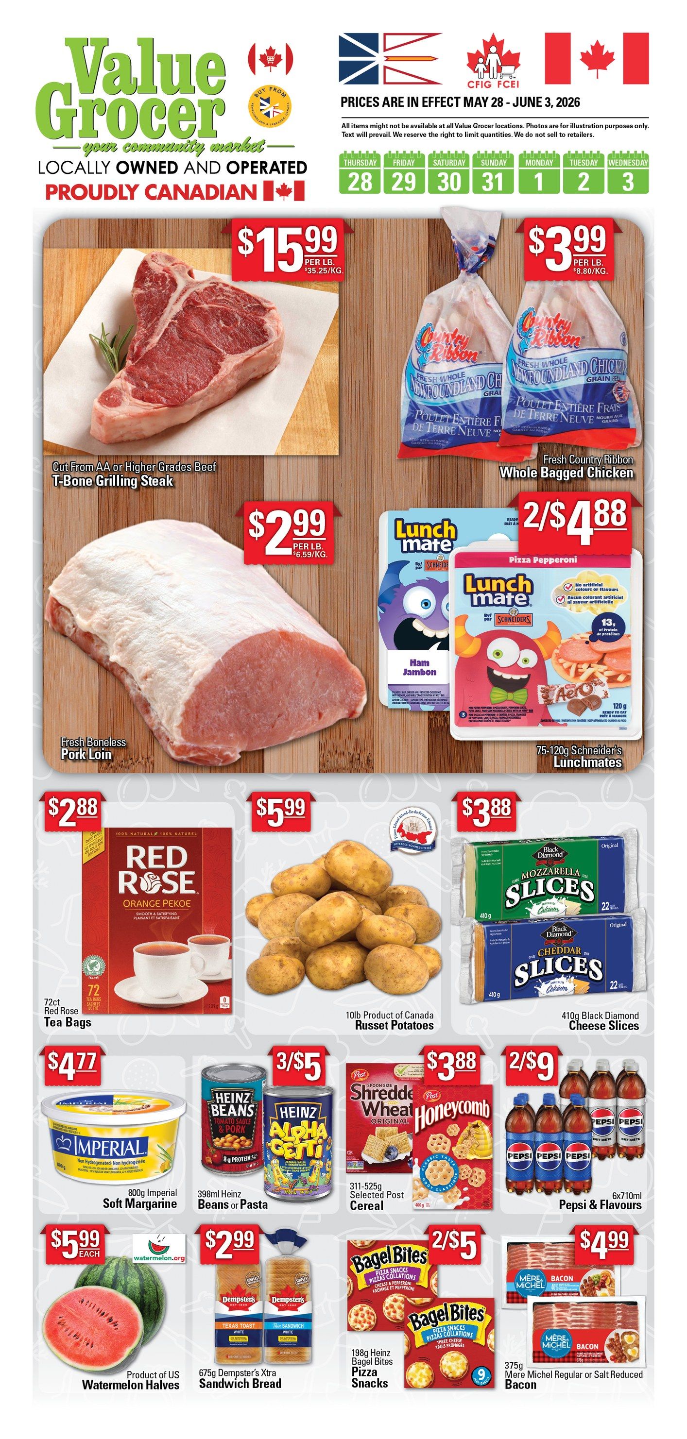 Value Grocer Flyer May 28 to June 3