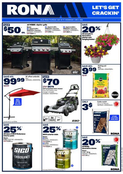 Rona & Rona+ (ON) Flyer May 28 to June 3