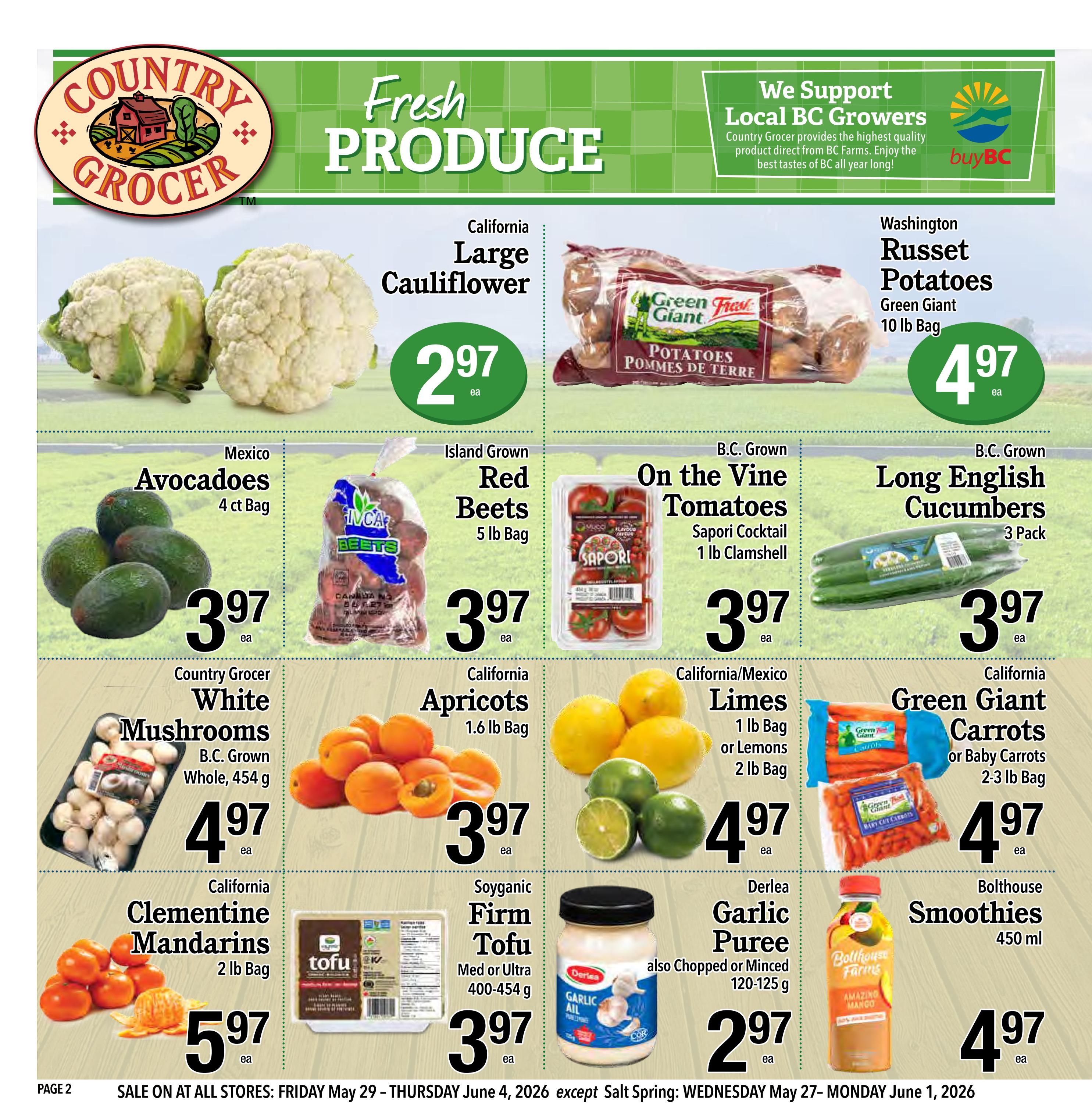 Country Grocer Flyer May 29 to June 4