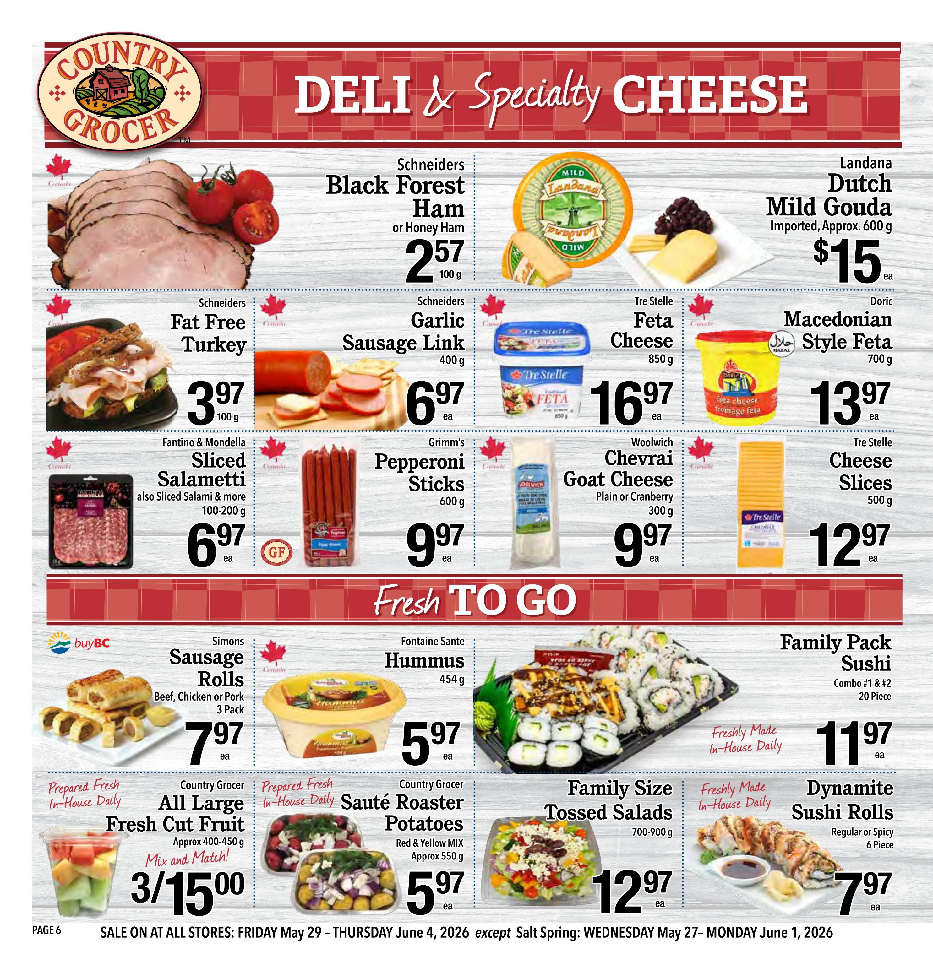 Country Grocer Flyer May 29 to June 4