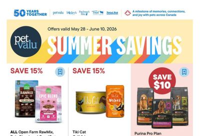 Pet Valu Flyer May 28 to June 10