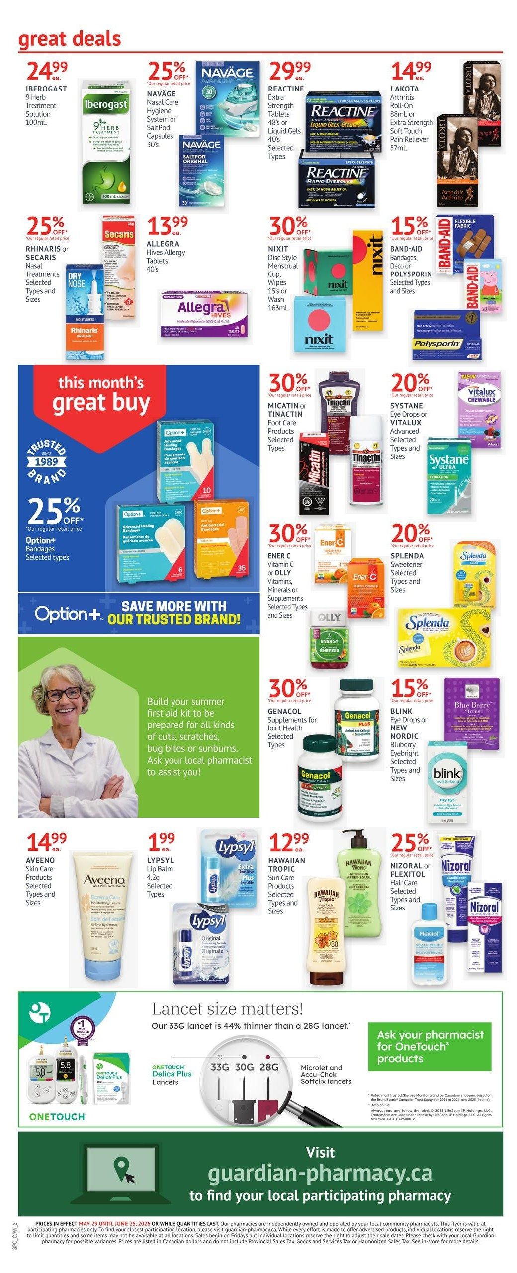 Guardian Pharmacy Monthly Flyer May 29 to June 25