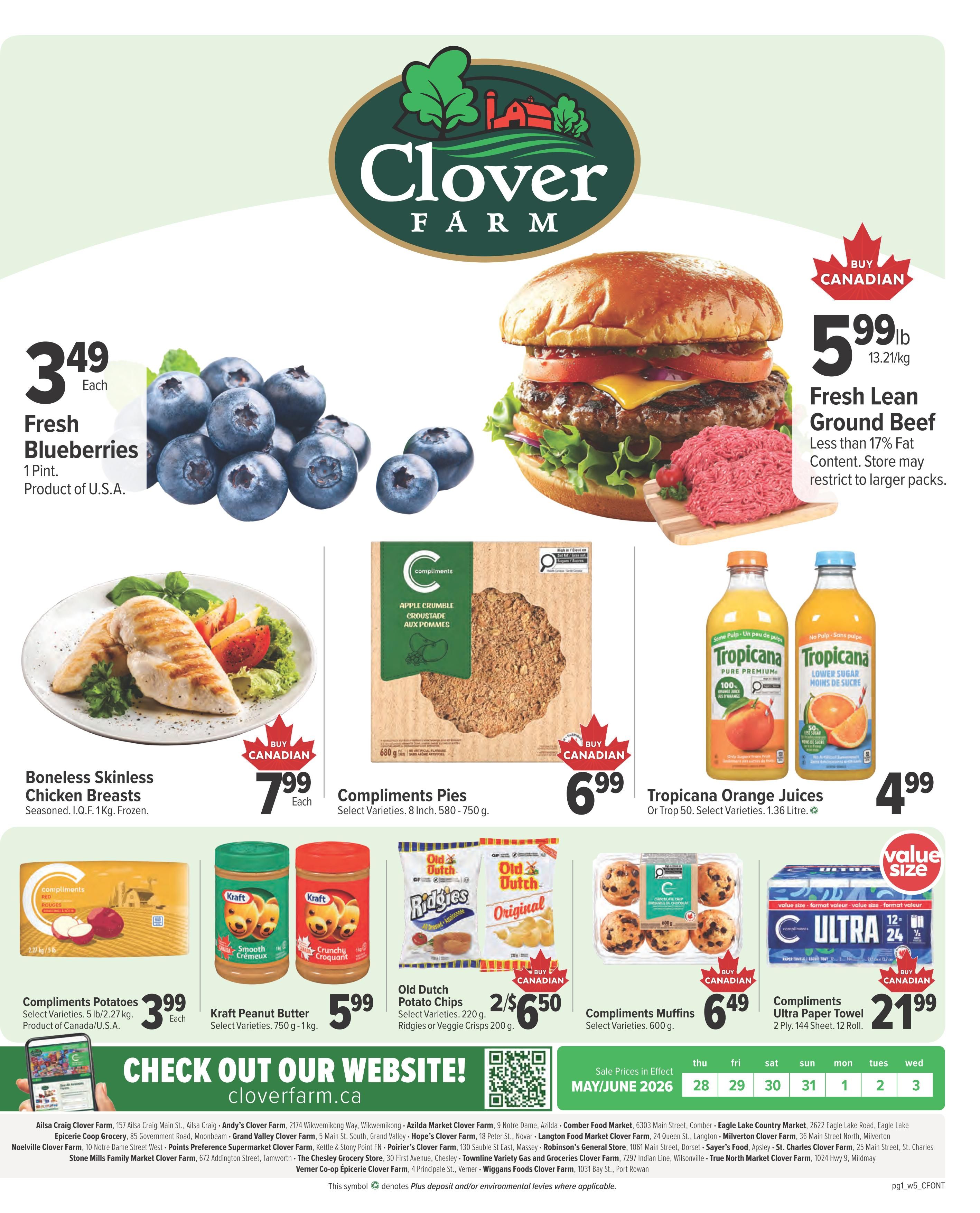 Clover Farm (ON) Flyer May 28 to June 3
