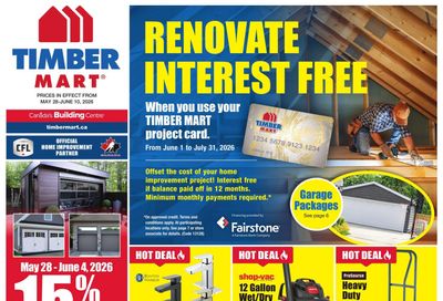 Timber Mart Flyer May 28 to June 10
