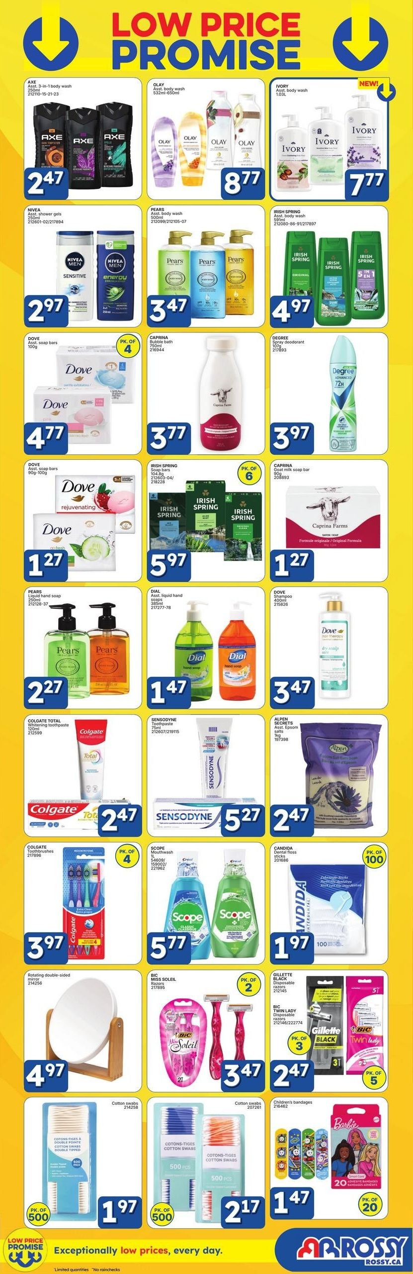 Rossy Low Price Promise Flyer May 28 to June 24