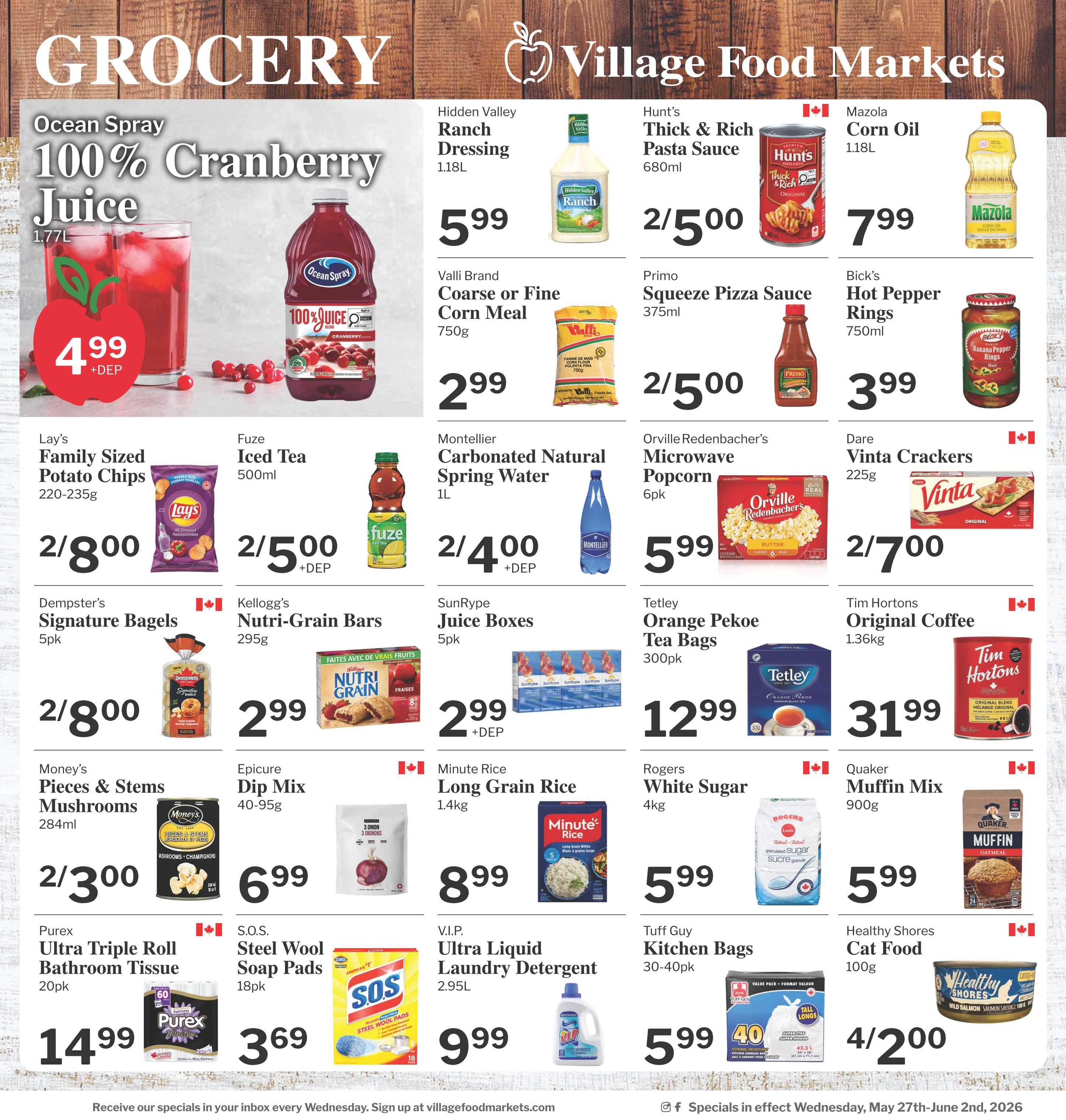 Village Food Markets Flyer May 27 to June 2