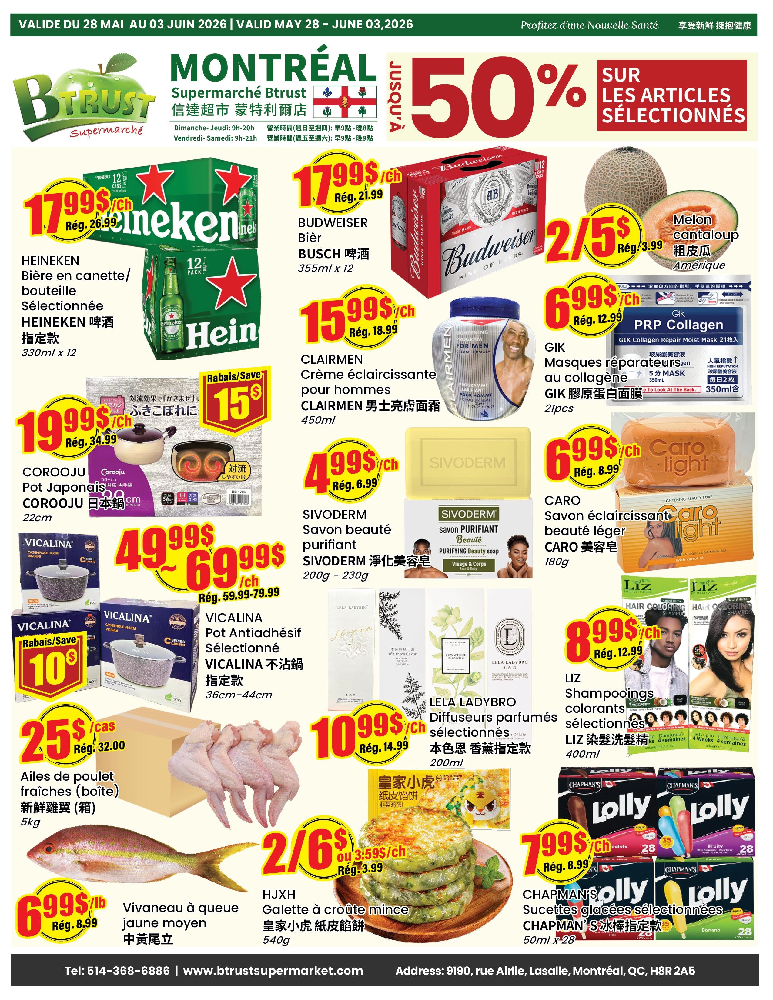 Btrust Supermarket (Montreal) Flyer May 28 to June 3