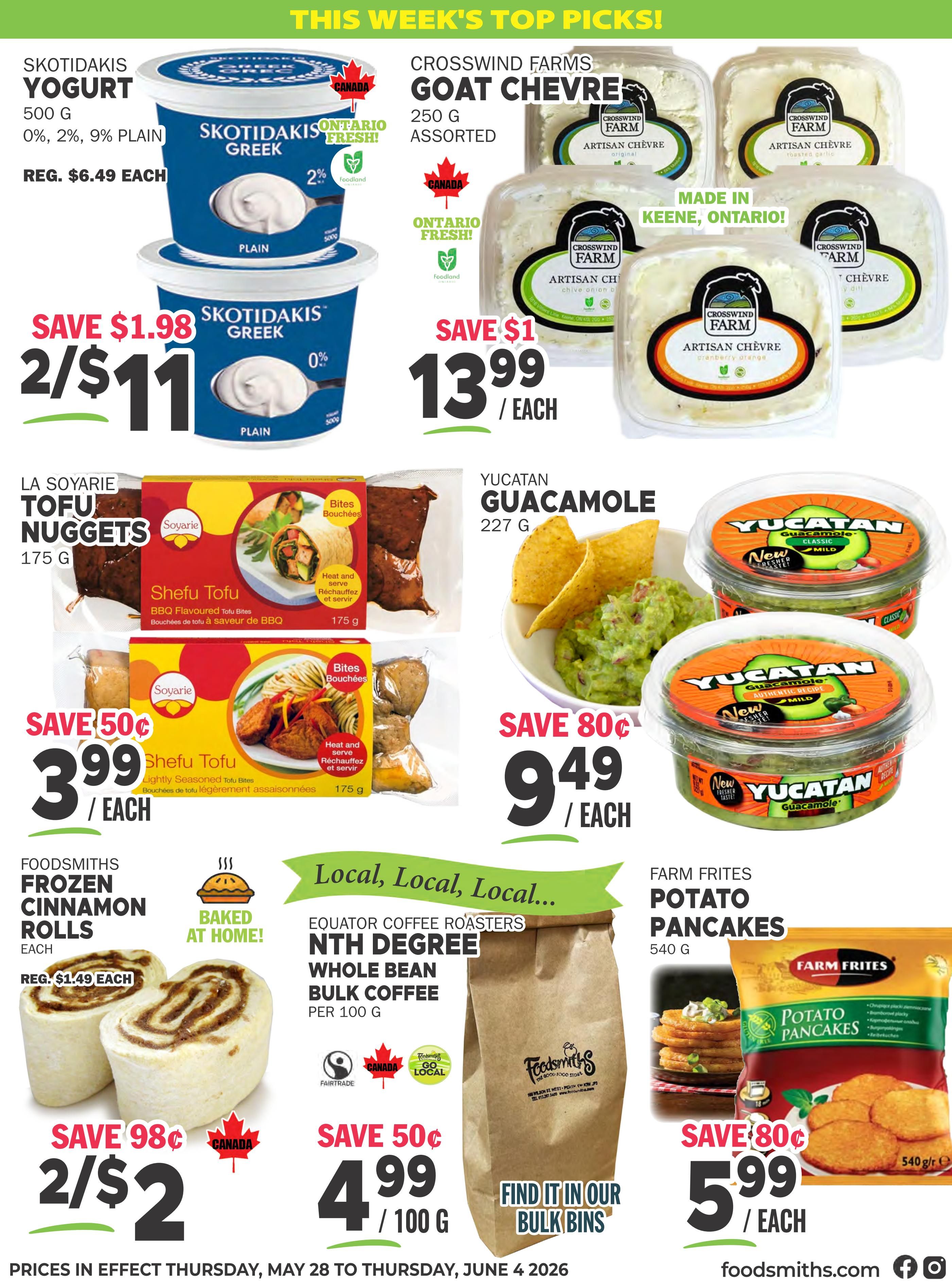 Foodsmiths Flyer May 28 to June 4