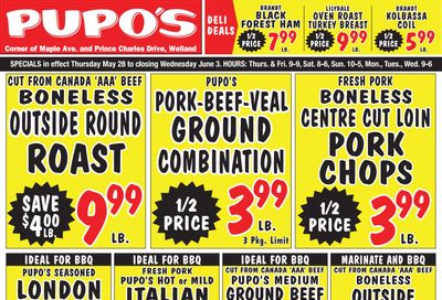 Pupo's Food Market Flyer May 28 to June 3