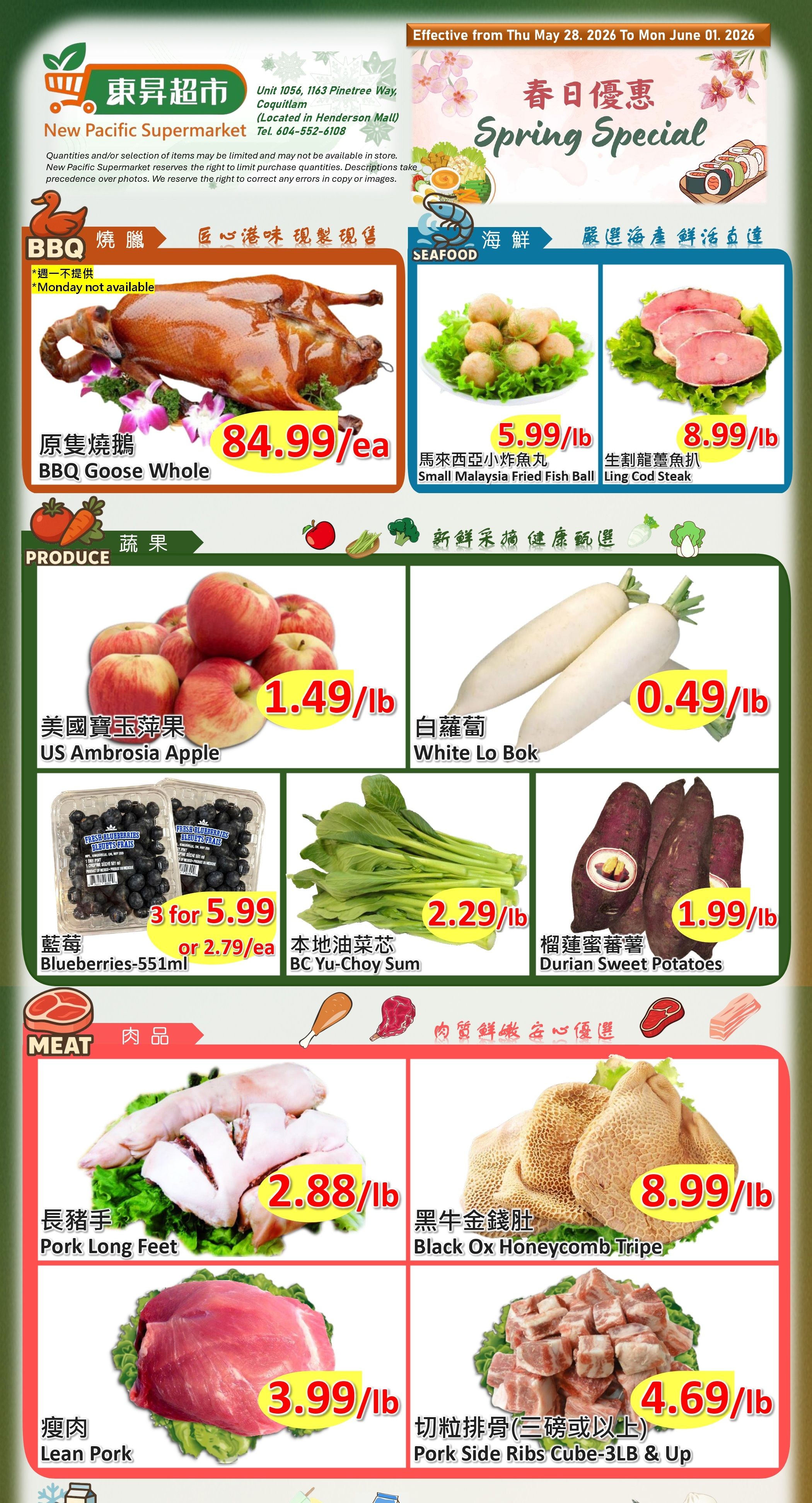 New Pacific Supermarket Flyer May 28 to June 1