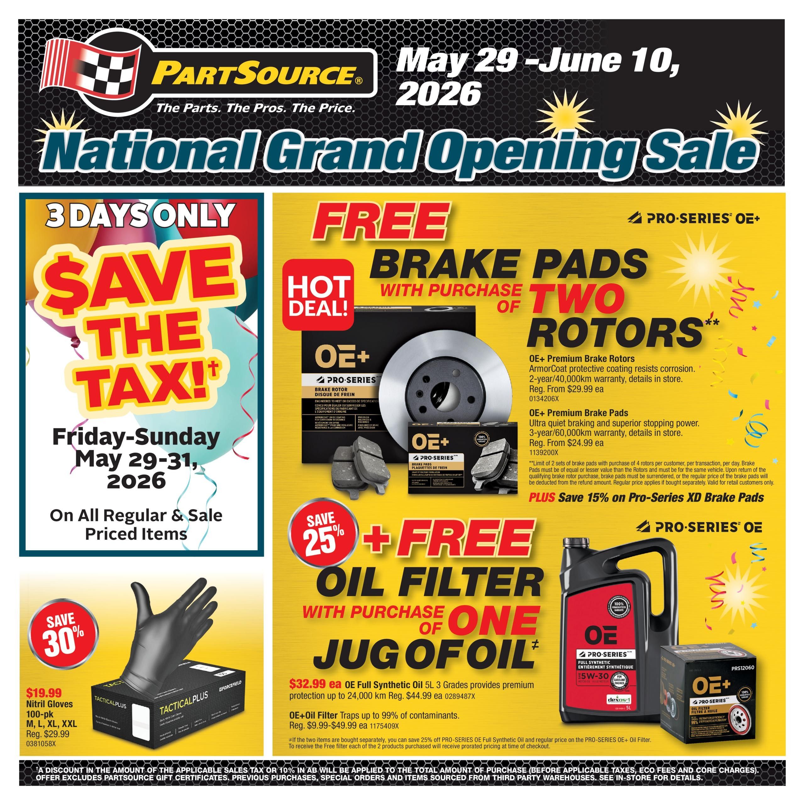 PartSource Flyer May 29 to June 10