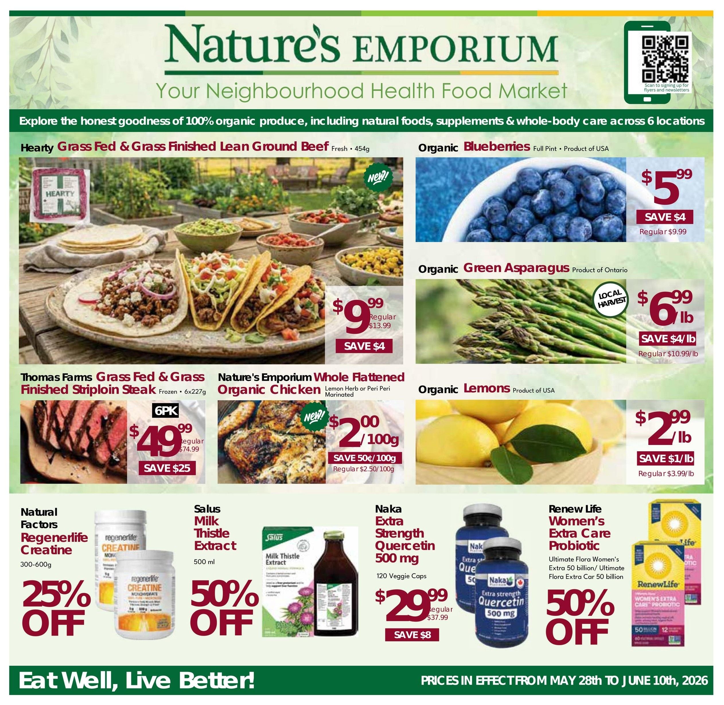 Nature's Emporium Bi-Weekly Flyer May 28 to June 10