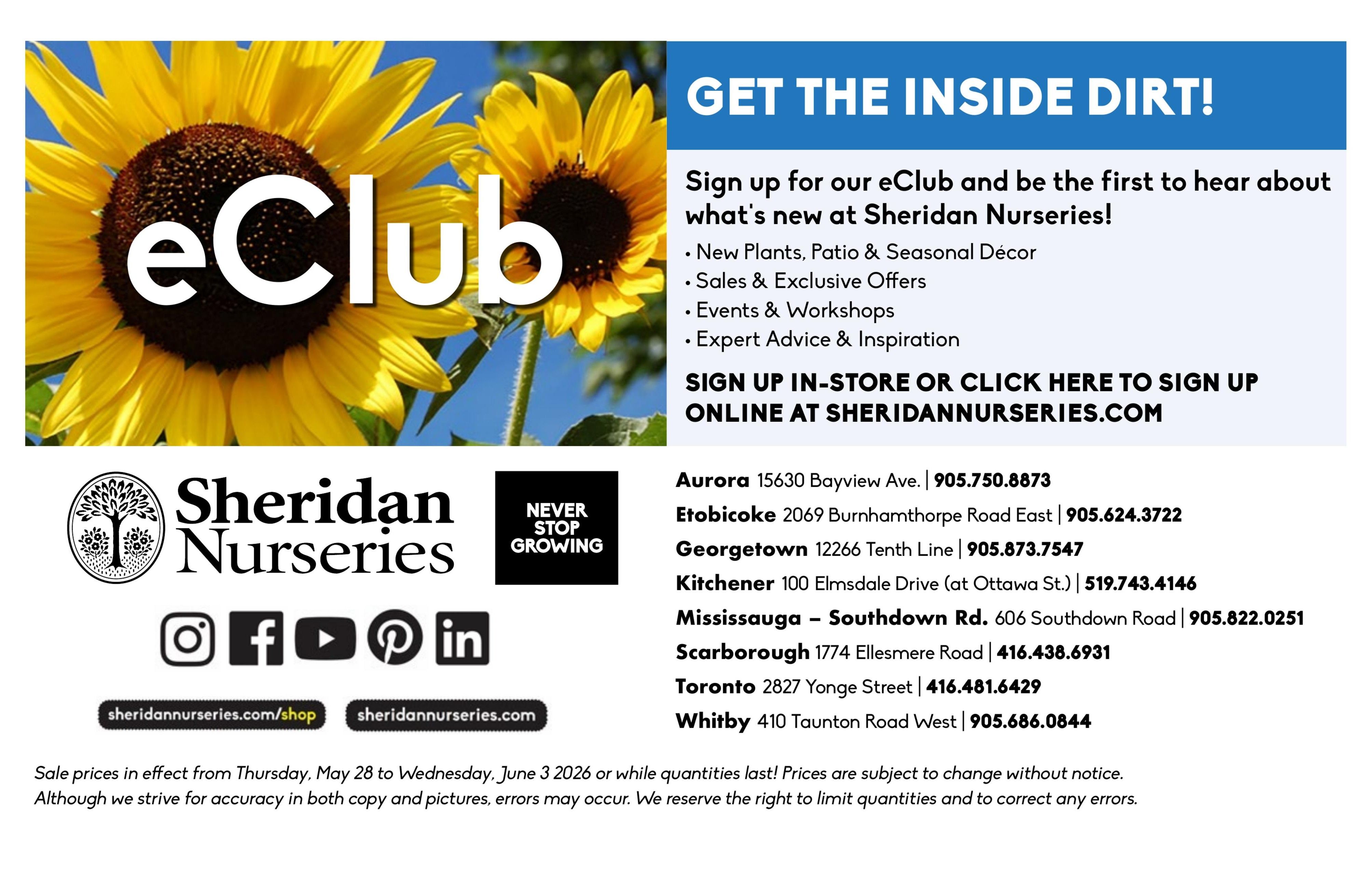 Sheridan Nurseries Flyer May 28 to June 3