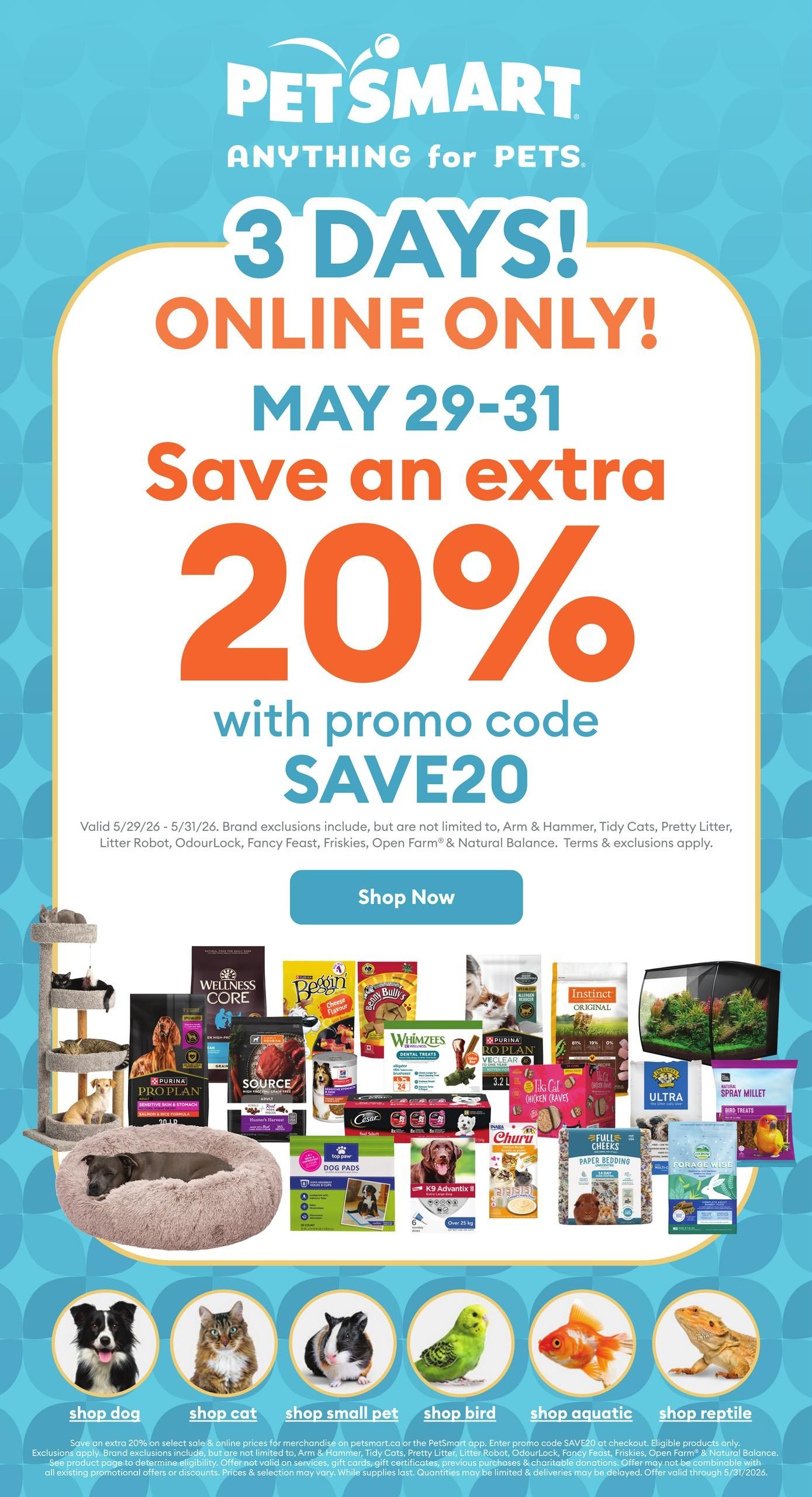PetSmart Online Flyer May 29 to 31