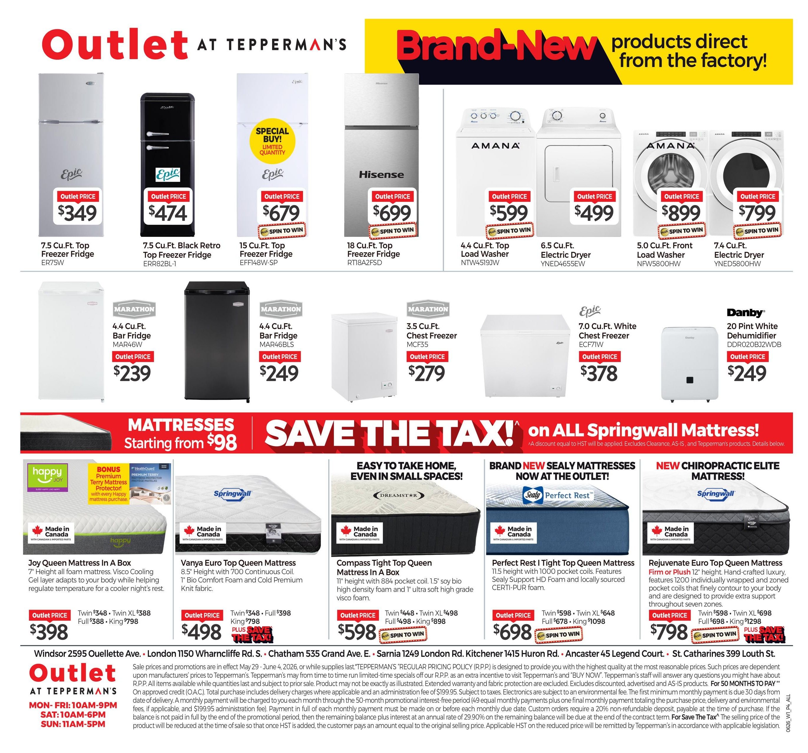 Tepperman's Flyer May 29 to June 3