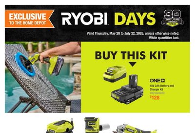 Home Depot Ryobi Days Flyer June 28 to July 22