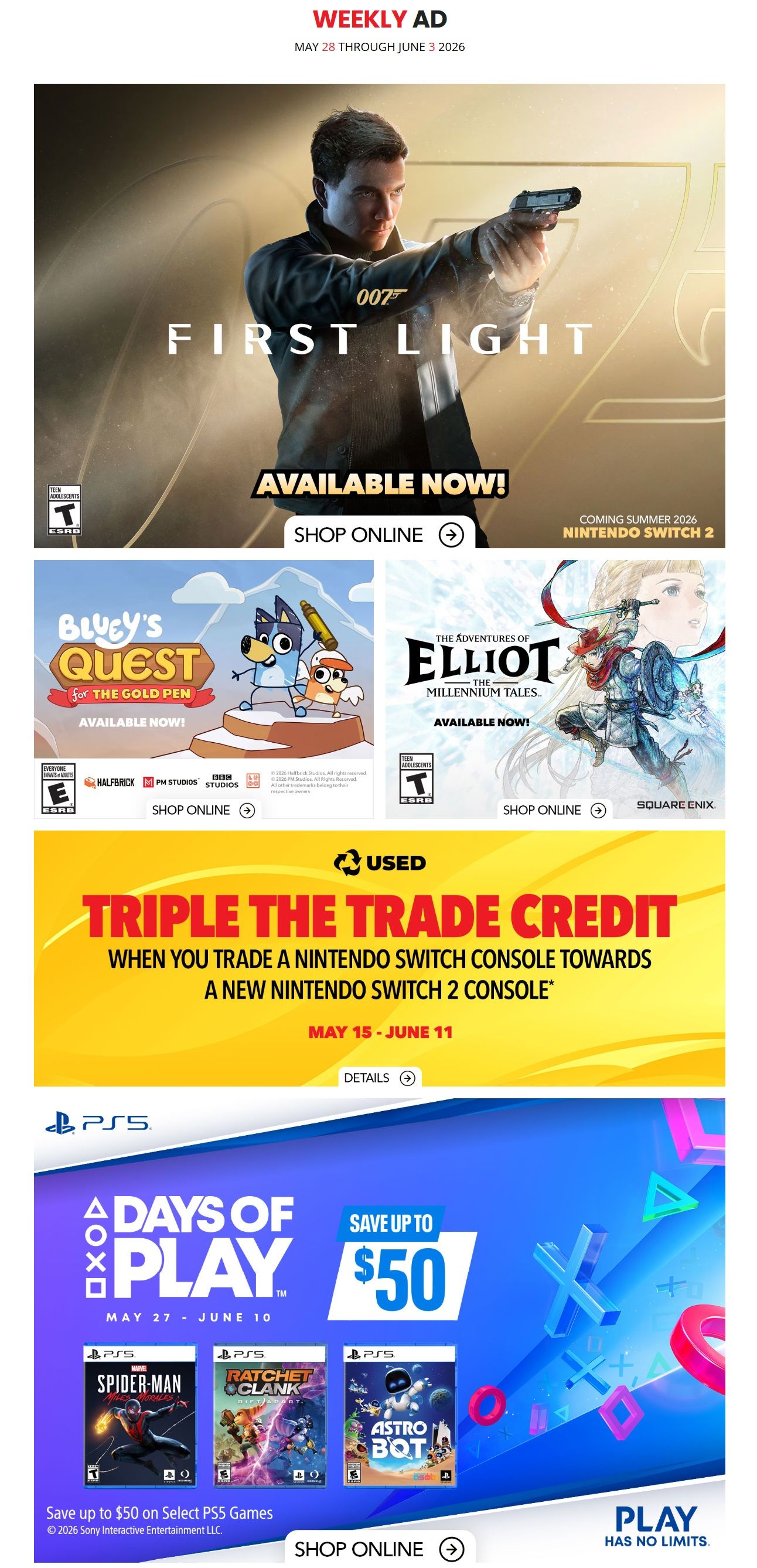 EB Games Flyer May 28 to June 3