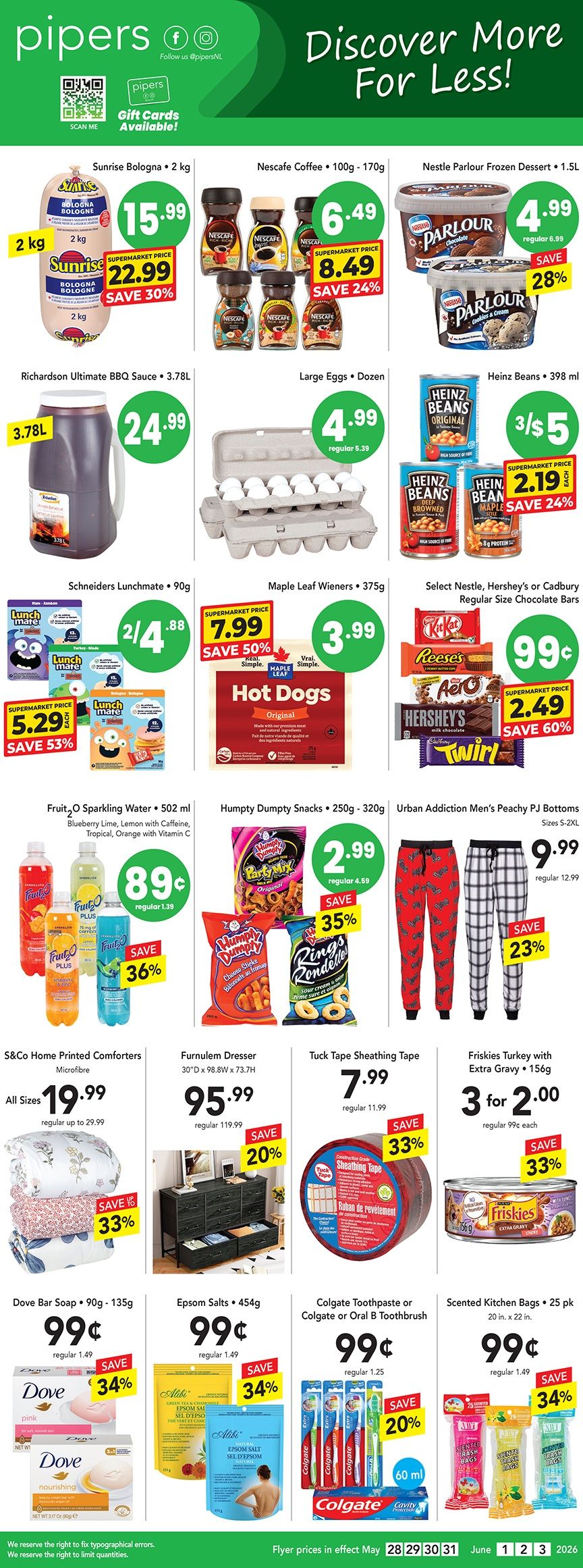 Pipers Superstore Flyer May 28 to June 3