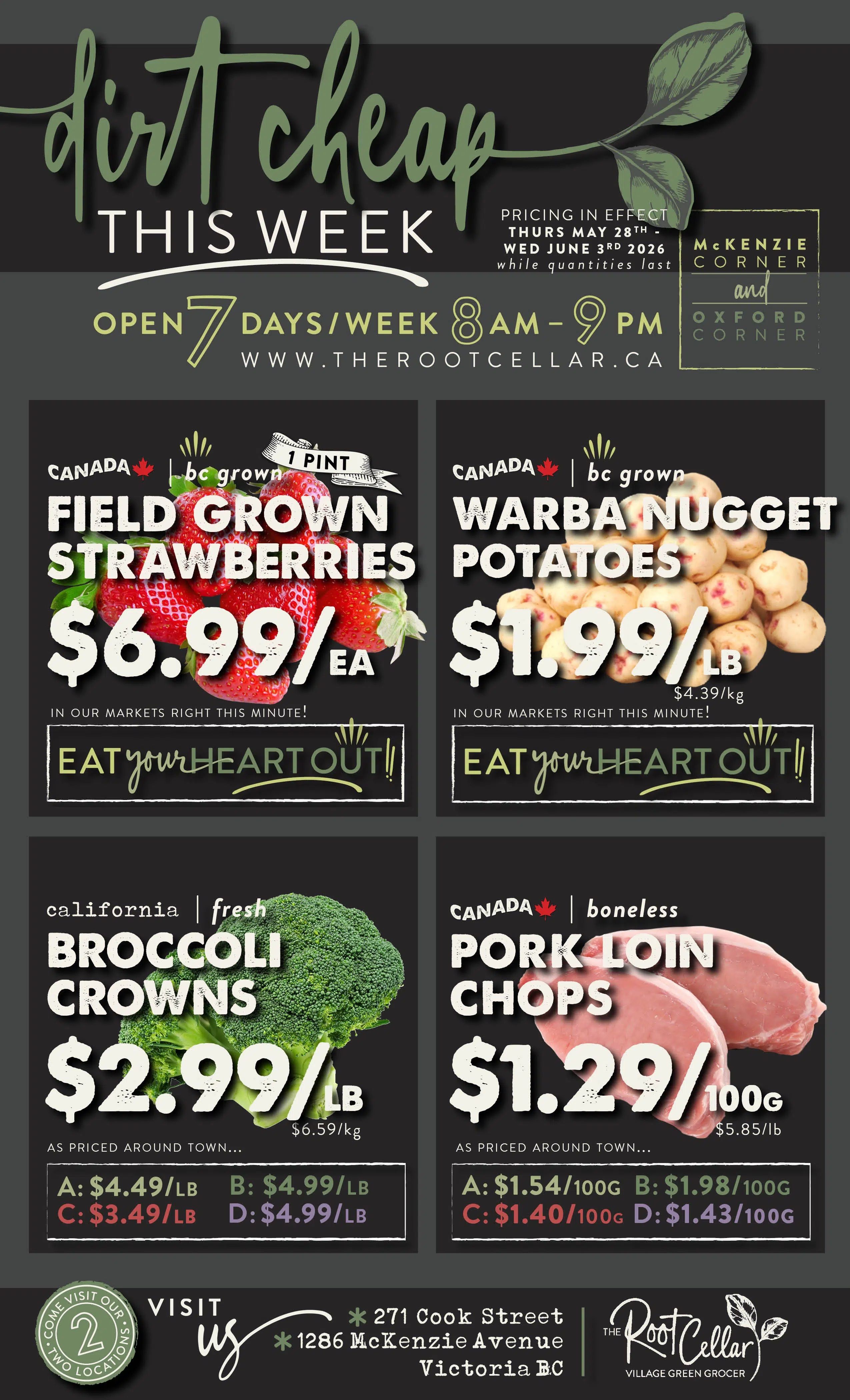 The Root Cellar Flyer May 28 to June 3