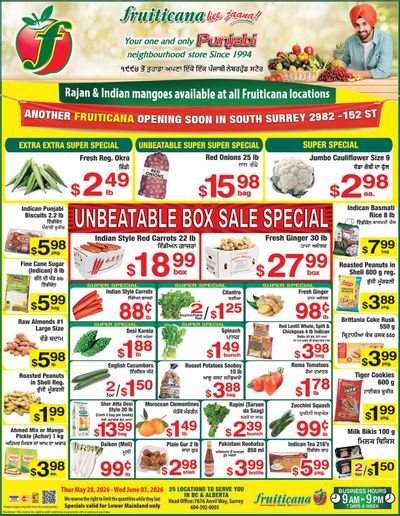Fruiticana (Greater Vancouver) Flyer May 28 to June 3