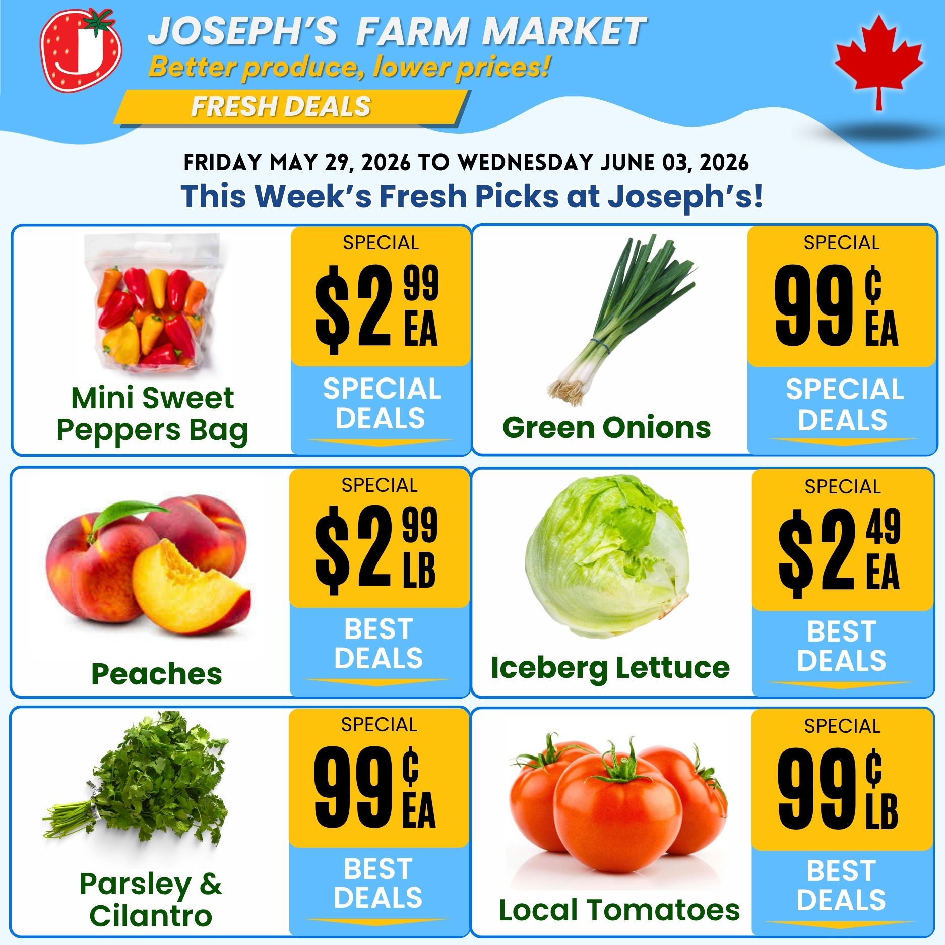 Joseph's Farm Market Flyer May 29 to June 3