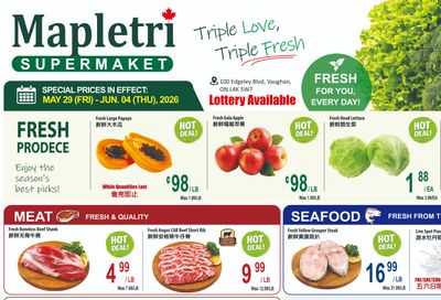 Mapletri Supermarket Flyer May 29 to June 4